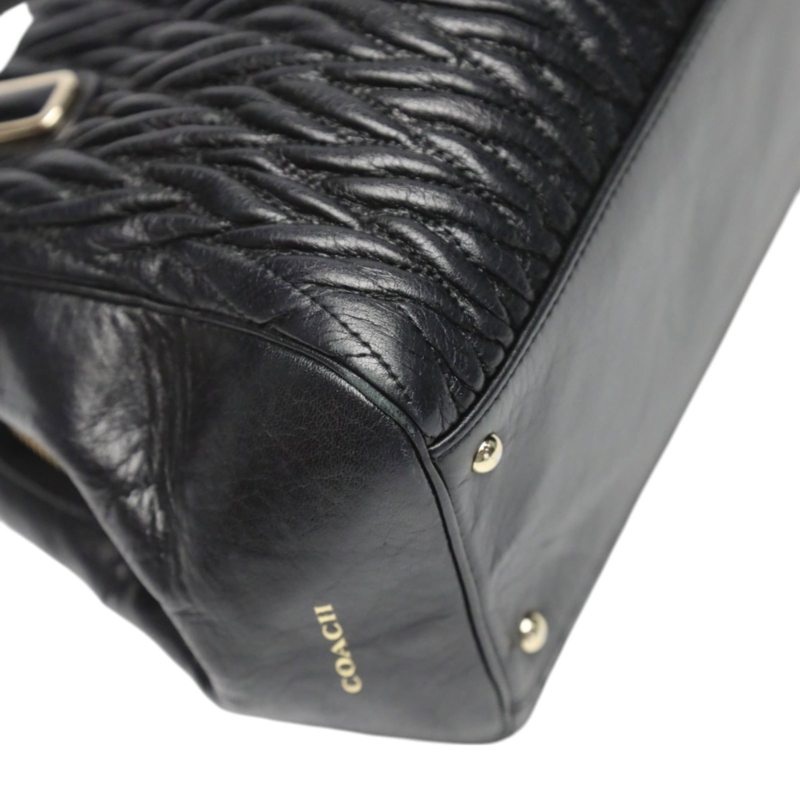 Handbag Leather Coach - 9