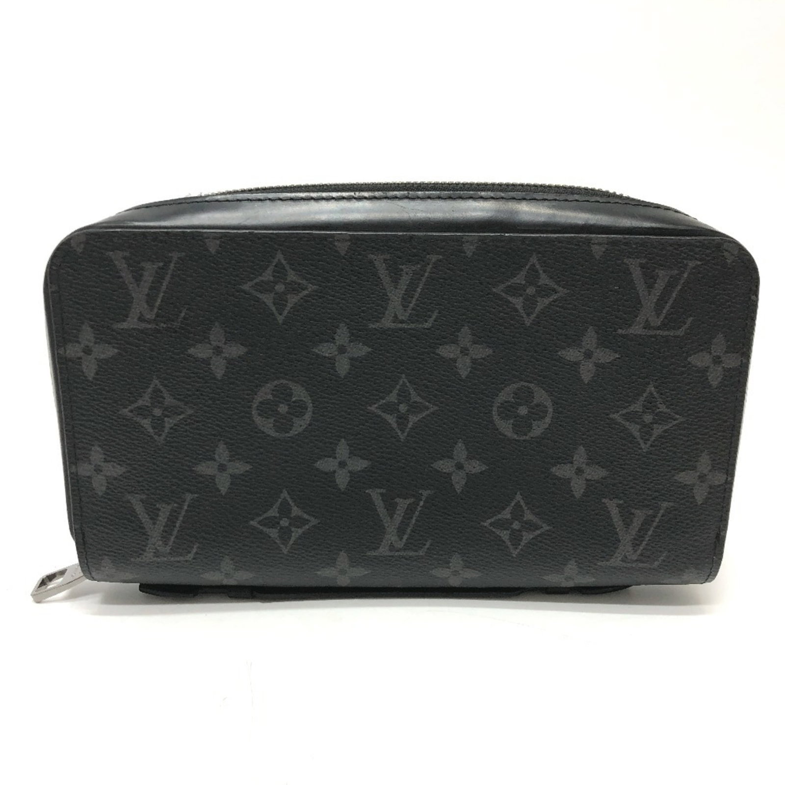 Monogram Eclipse Vuitton Bi Fold Long Wallet: Monogram Eclipse Vuitton Bi Fold Long Wallet Black Monogram Eclipse Vuitton Bi Fold Long Wallet with Zipper Closure and Multiple Pockets. This long wallet features a sleek Monogram Eclipse design, a z