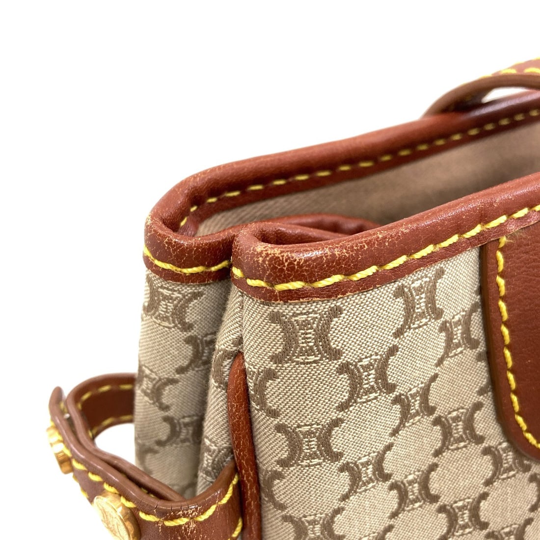 Canvas Leather Celine Macadam Handbag Pattern - 11