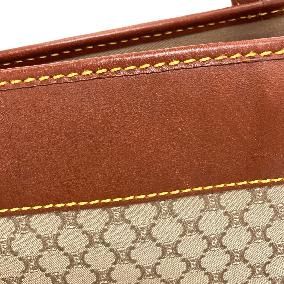 Canvas Leather Celine Macadam Handbag Pattern - 14
