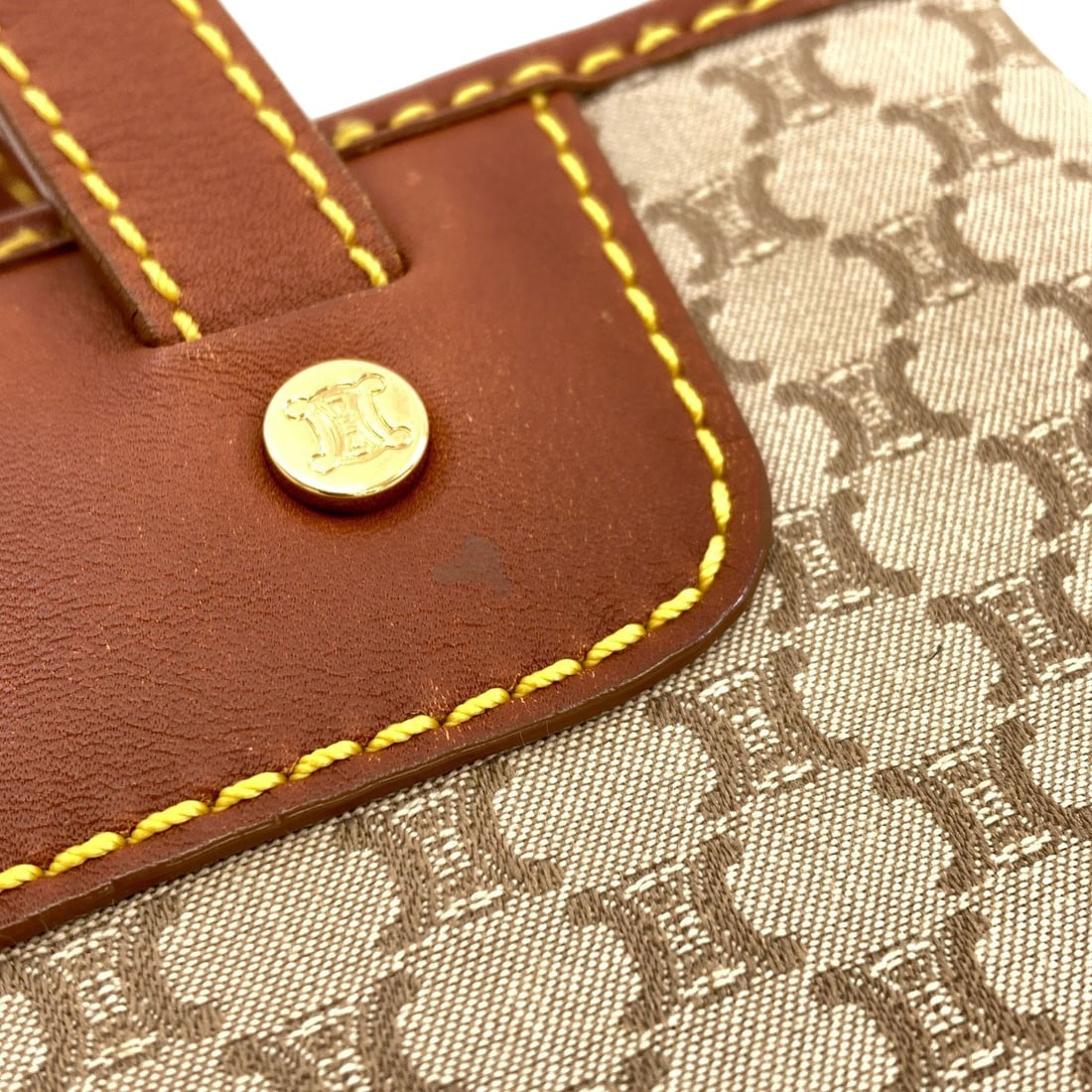 Canvas Leather Celine Macadam Handbag Pattern - 15