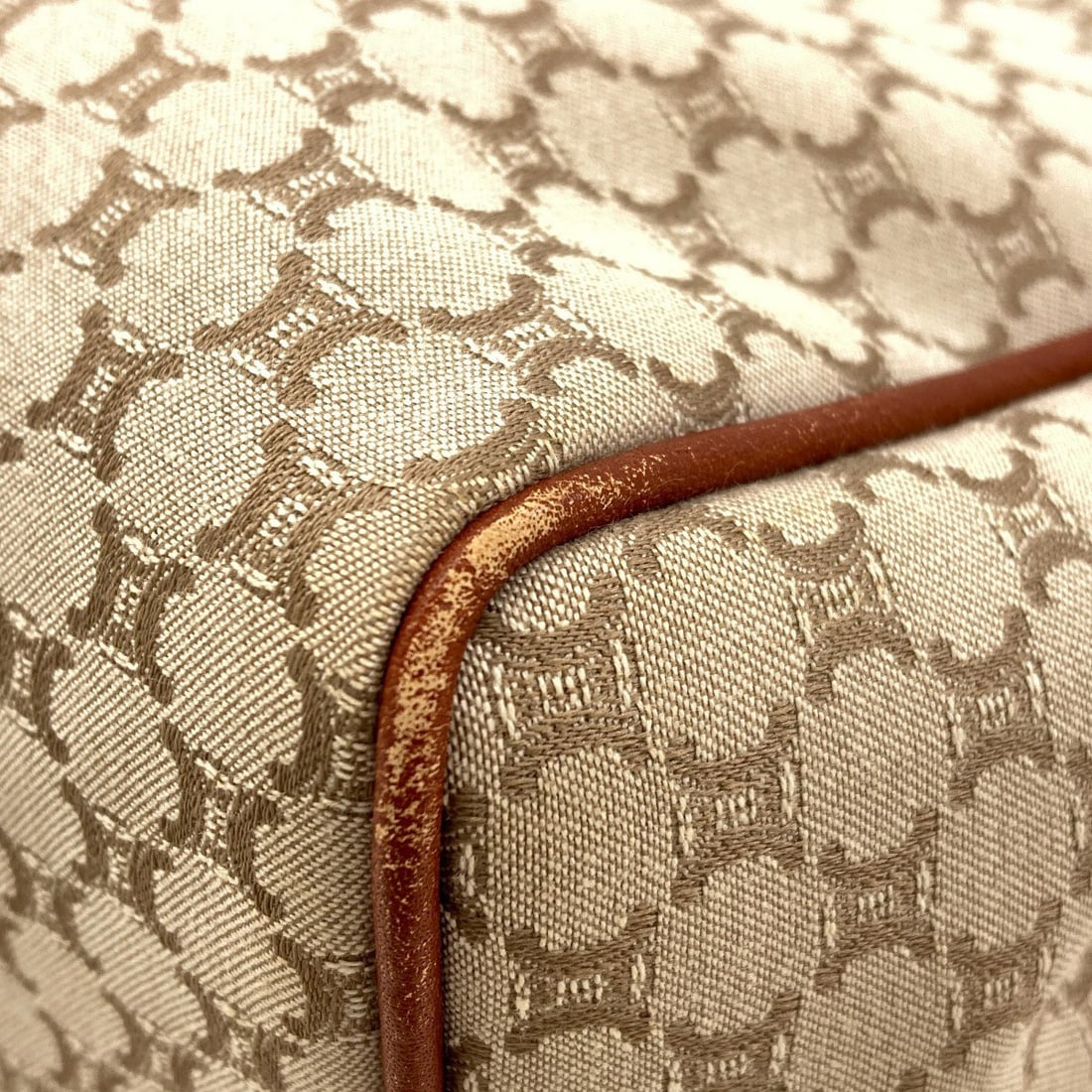 Canvas Leather Celine Macadam Handbag Pattern - 18