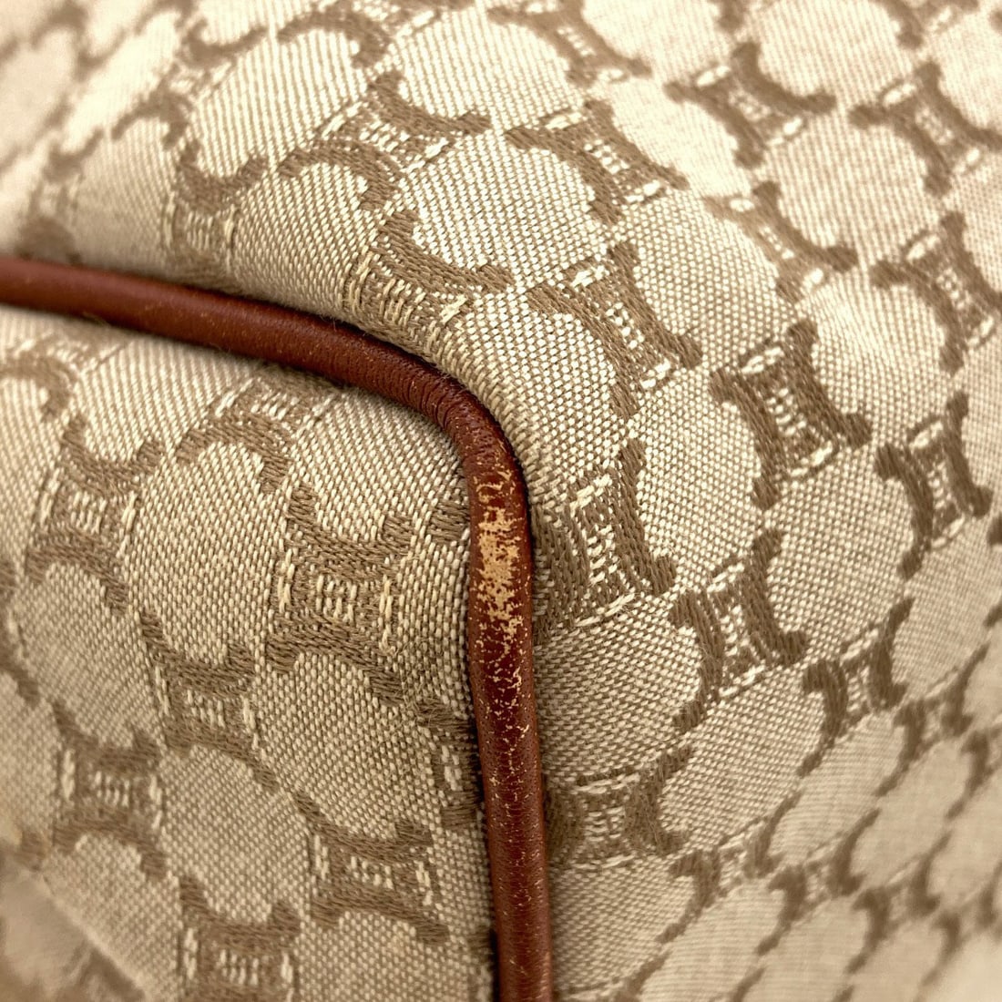 Canvas Leather Celine Macadam Handbag Pattern - 19