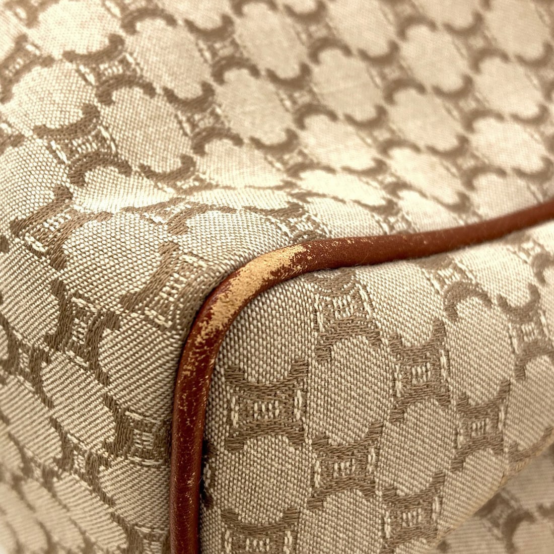 Canvas Leather Celine Macadam Handbag Pattern - 20