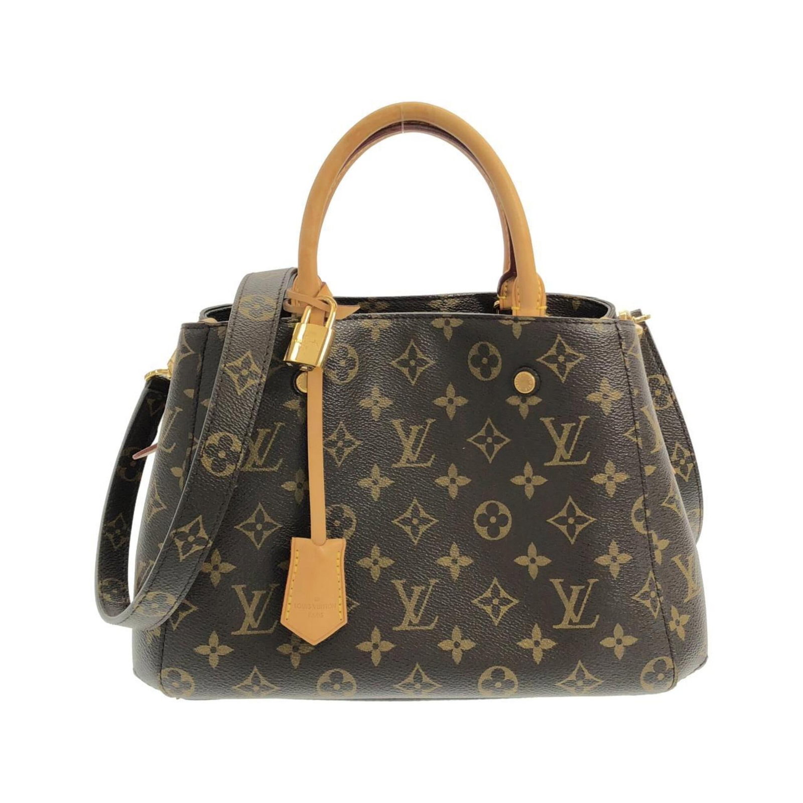 Louis Vuitton Handbag Coated Canvas: Louis Vuitton Handbag Coated Canvas Coated canvas construction provides a durable and stylish finish for this Louis Vuitton handbag, while gold hardware adds a touch of luxury. The marron color and