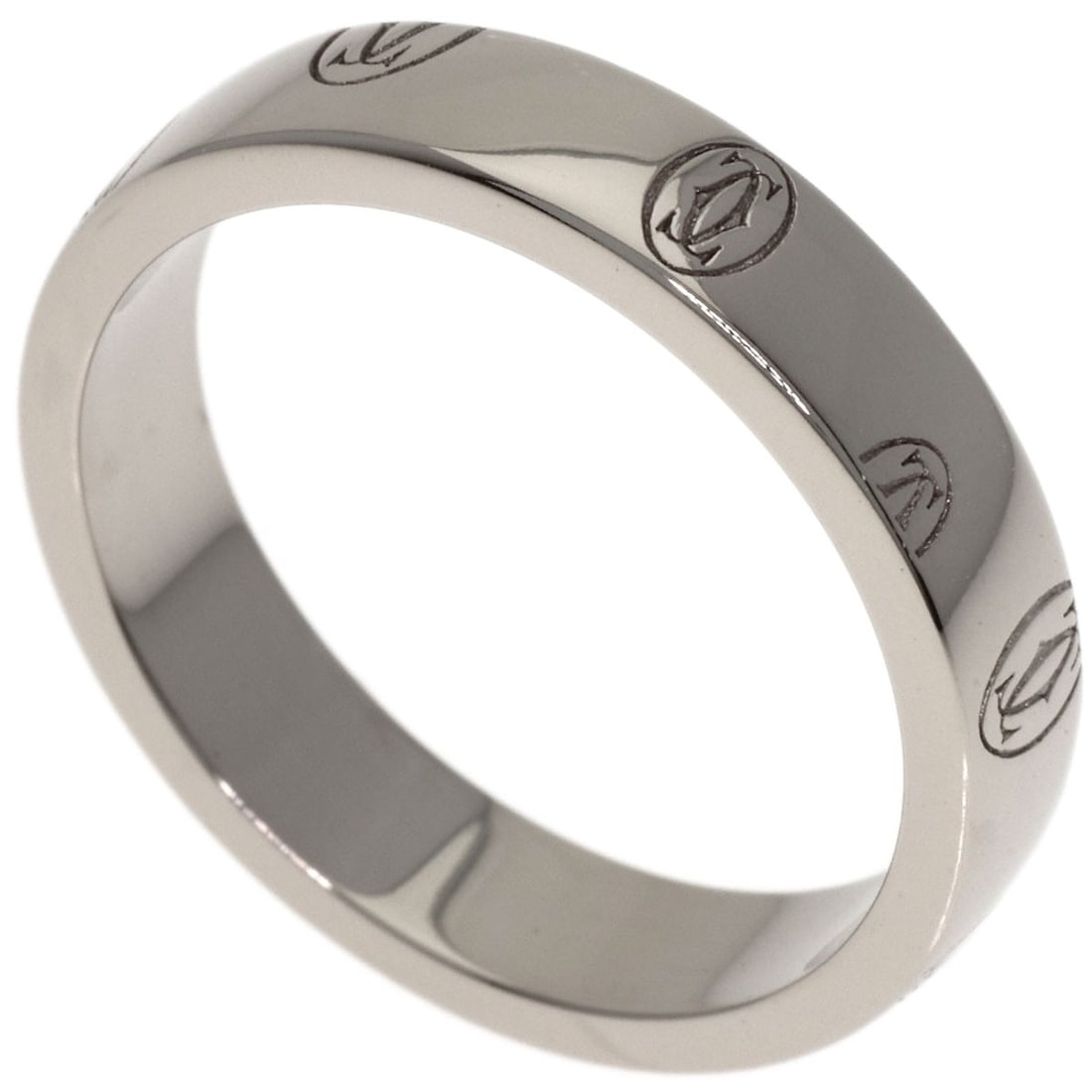 Cartier Happy Birthday # 52 Ring K18 White Gold: Cartier Happy Birthday # 52 Ring K18 White Gold Cartier's Happy Birthday #52 Ring is a stunning piece of K18 White Gold jewelry, featuring a sleek and sophisticated design. This silver-toned ring,