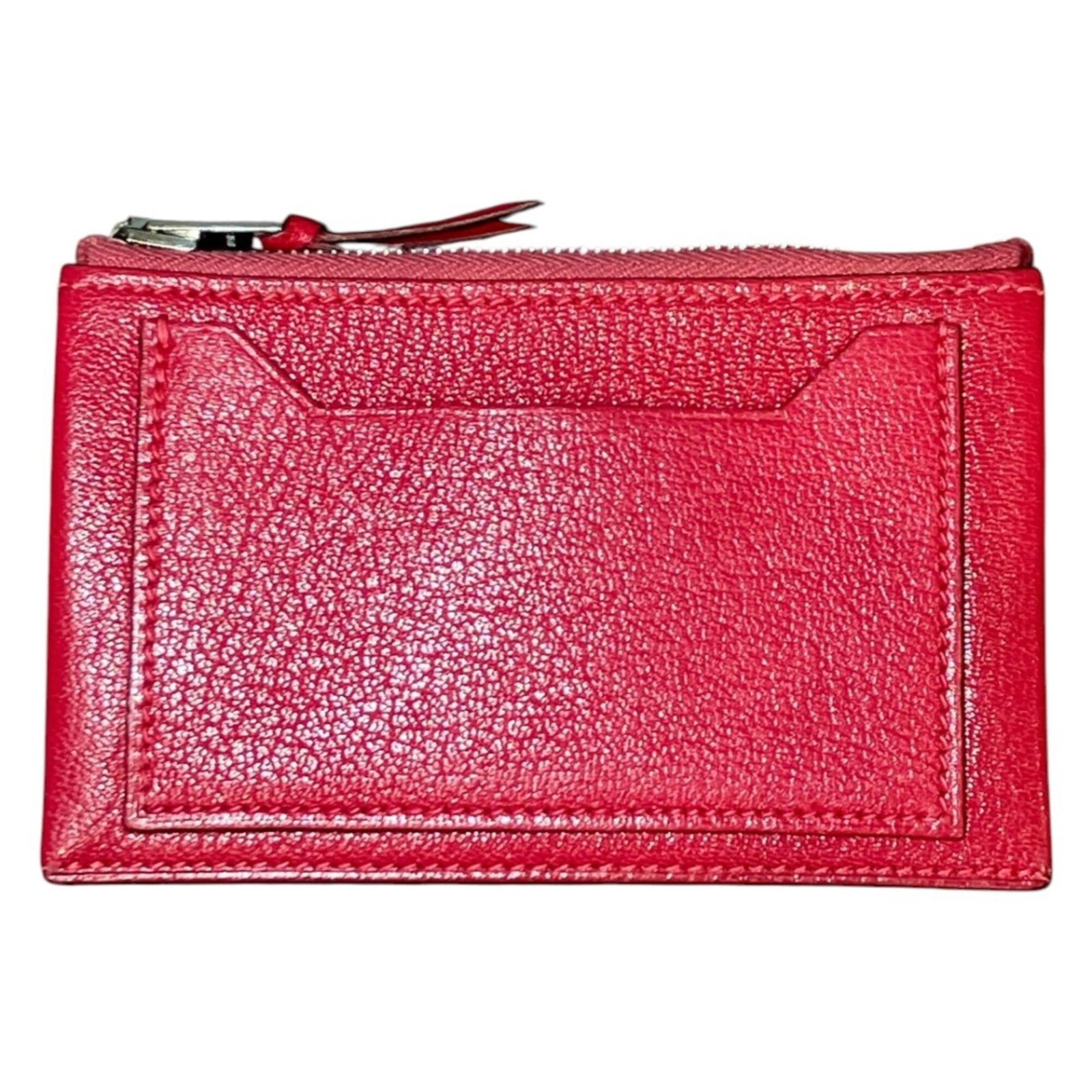 Chevre Leather Coin Purse Myzore Hermes: Chevre Leather Coin Purse Myzore Hermes Chevre leather coin purse Myzore Hermes boasts a striking red color and compact size, making it a versatile accessory for everyday use. Crafted from
