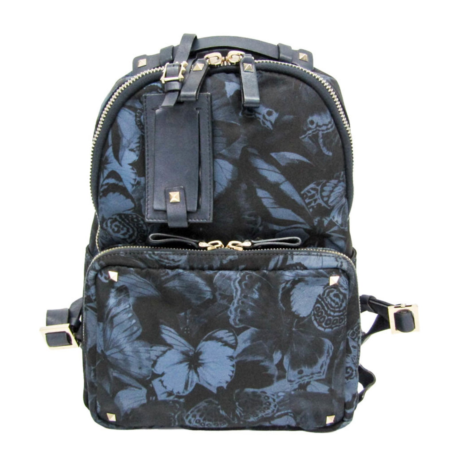 Valentino Garavani Backpack Nylon Leather: Valentino Garavani Backpack Nylon Leather Valentino Garavani Backpack Nylon Leather, a stylish and functional bag with a classic design. This blue backpack features a combination of nylon and leather