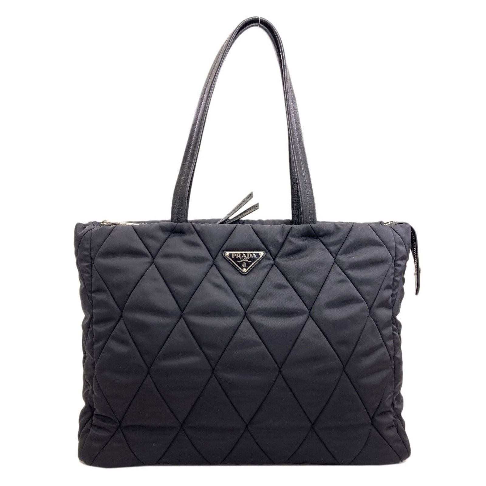 Tote Bag Nylon Prada: Tote Bag Nylon Prada Black Prada nylon tote bag with a sleek 27cm x 42cm x 16cm size, perfect for everyday use. This stylish bag features a durable nylon material and a classic design that exudes soph