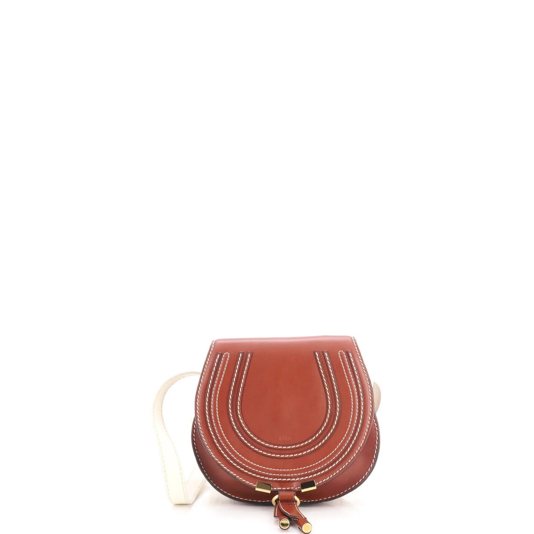 Chloe Marcie Crossbody Bag Leather Mini: Chloe Marcie Crossbody Bag Leather Mini The Chloe Marcie Crossbody Bag Leather Mini is a stylish and versatile accessory in brown leather. Measuring 6.5" high and 8" wide, this mini crossbody bag