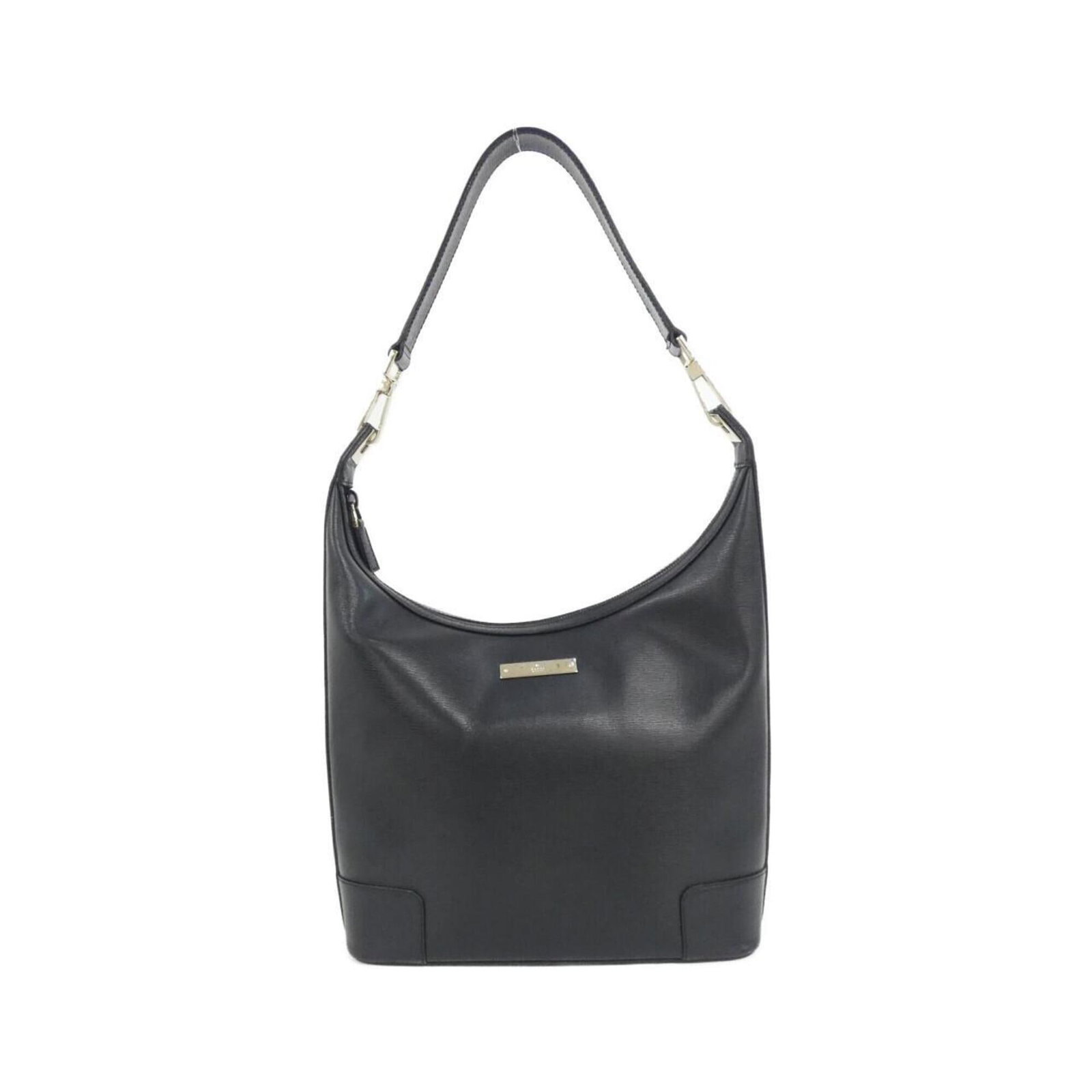 Shoulder Bag Leather: Shoulder Bag Leather Black leather shoulder bag with gold hardware, measuring 32cm x 24cm x 11cm. This stylish bag features a classic design and premium leather construction. The bag's sleek black col