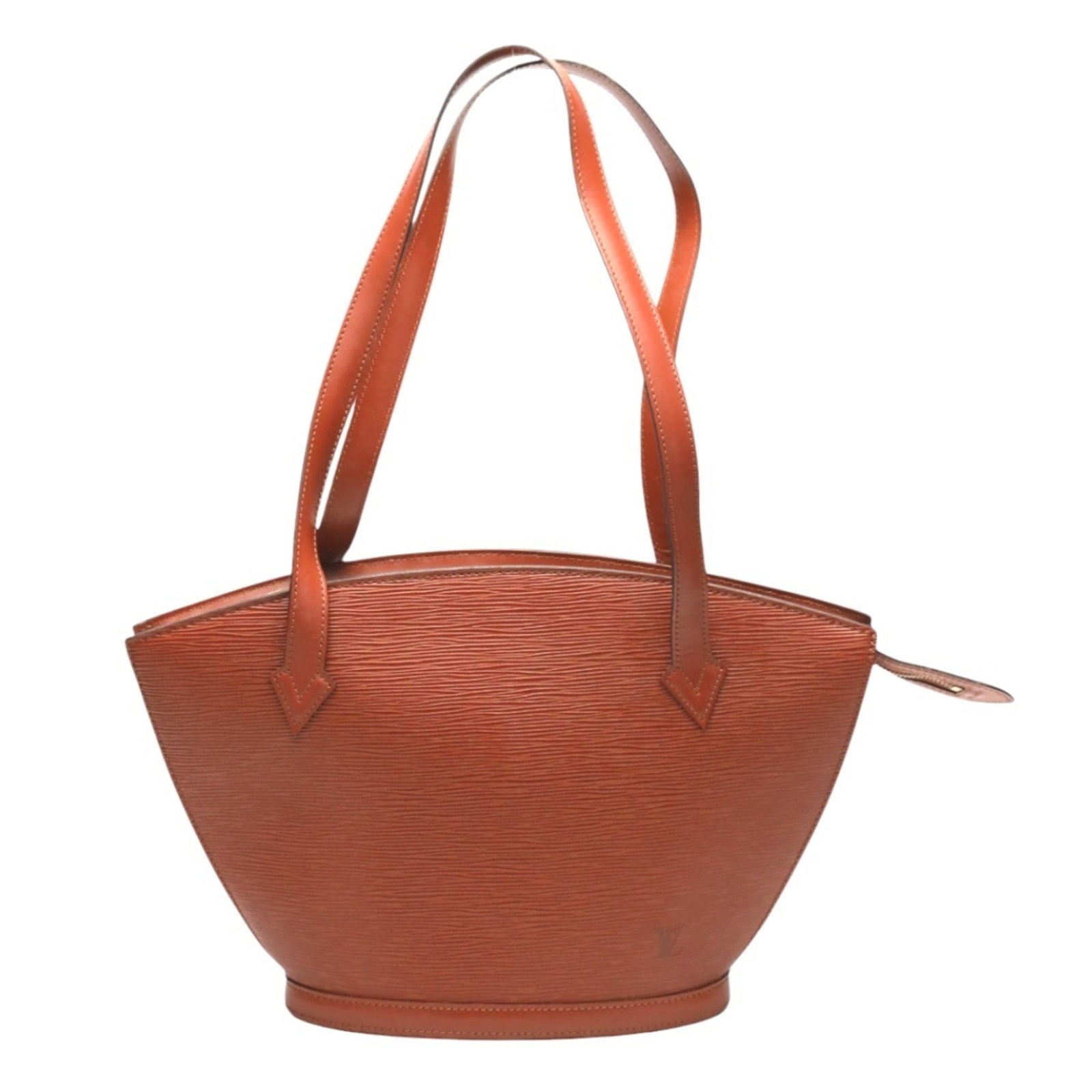 Louis Vuitton Epi Leather Tote Bag: Louis Vuitton Epi Leather Tote Bag Brown Epi leather tote bag with open outer pocket, measuring 24cm x 38cm x 10cm, features a 27cm handle drop. Made from high-quality Epi leather, this classic tote
