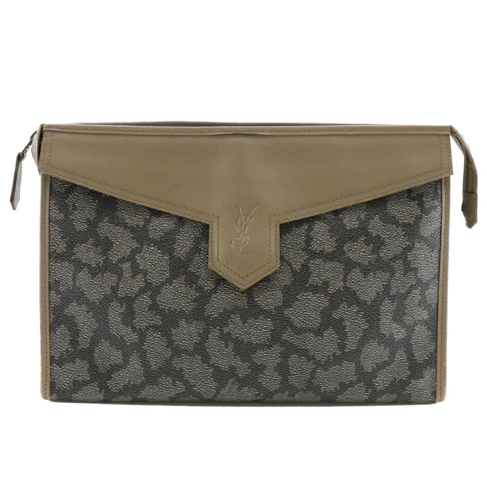 Laurent Saint Yves Clutch Bag Leather: Laurent Saint Yves Clutch Bag Leather The Laurent Saint Yves Clutch Bag Leather is a stylish and elegant accessory, made from high-quality leather with a sleek design. Measuring 21cm x 30.5cm x 5.5cm,