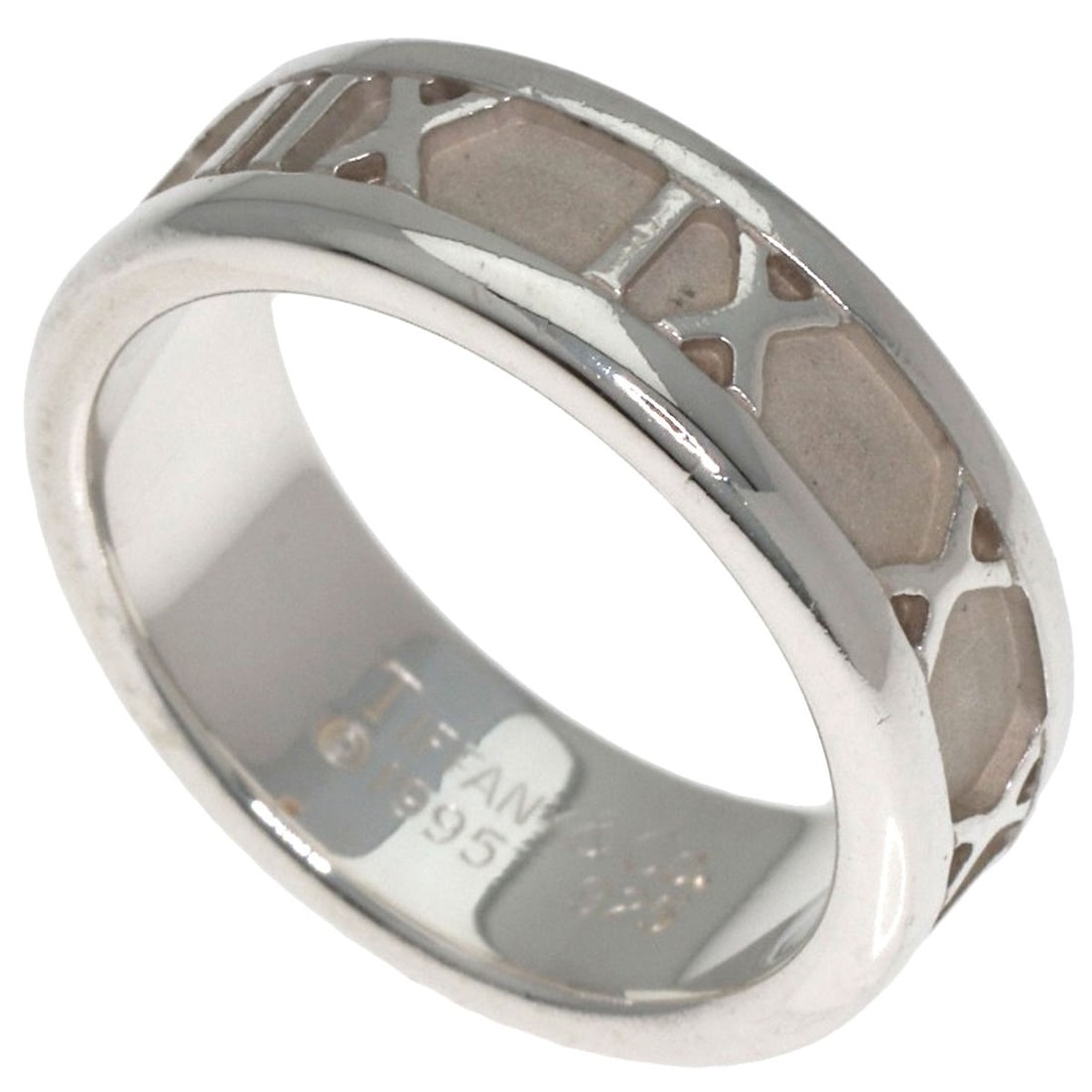 Tiffany Co Atlas Ring Silver: Tiffany Co Atlas Ring Silver Tiffany & Co Atlas Ring Silver is a sleek and modern silver ring featuring a signature from the renowned jeweler. This stylish piece boasts a silver finish and a ring size