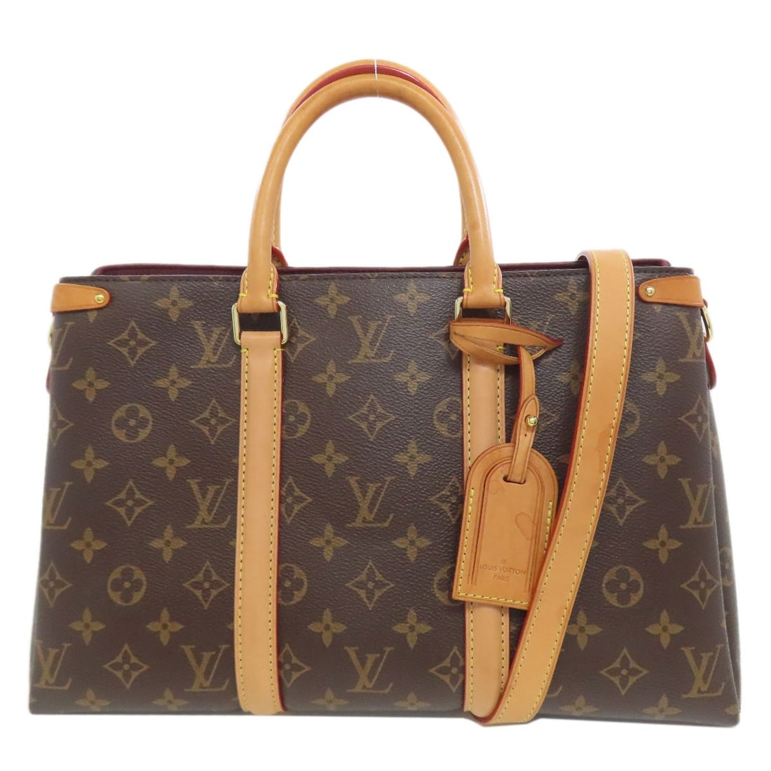 Handbag Monogram Canvas Suflo Louis Vuitton Mm M44816: Handbag Monogram Canvas Suflo Louis Vuitton Mm M44816 Monogram canvas exterior, a classic touch for the timeless style of Louis Vuitton. This handbag features a signature that bears a mark of