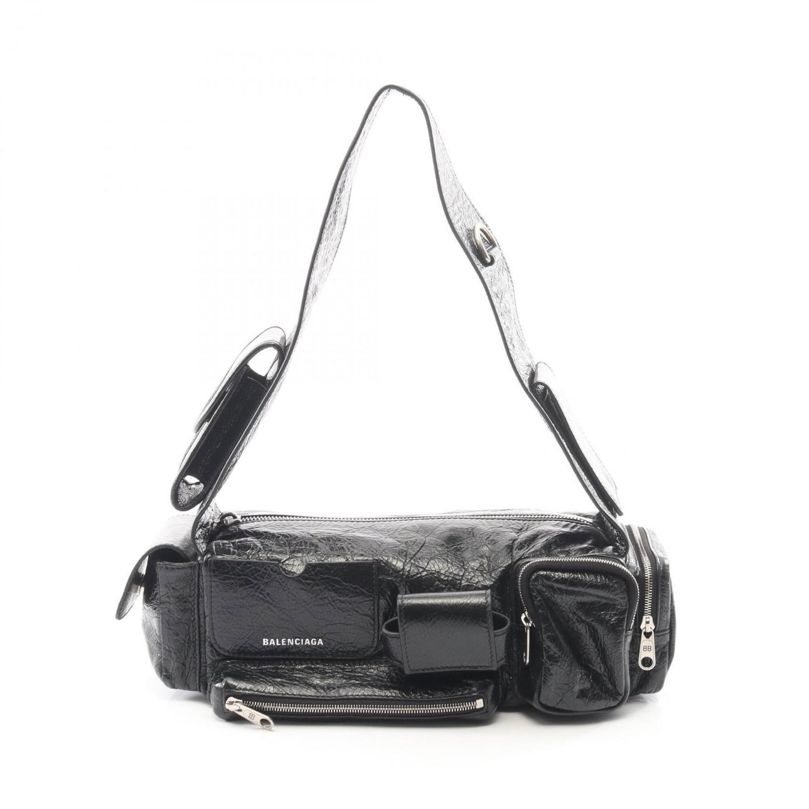 Handbag Leather Sling Bag Shoulder Bag: Handbag Leather Sling Bag Shoulder Bag Black leather sling bag with a sleek design, measuring 9cm x 31cm x 10.5cm, perfect for carrying essentials in style. Made from high-quality leather, this
