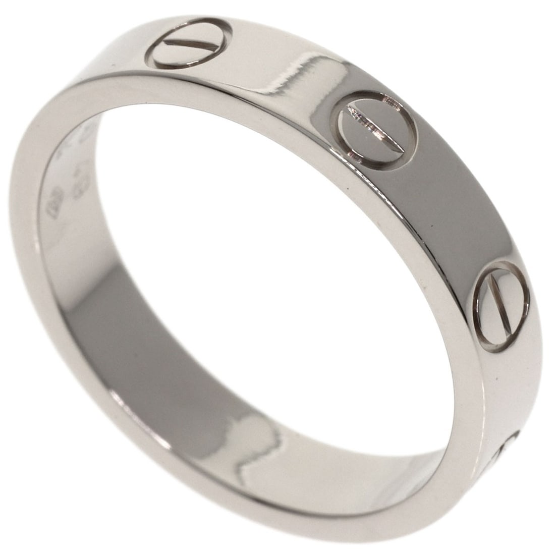 Cartier Love Ring #49 Ring K18 White Gold: Cartier Love Ring #49 Ring K18 White Gold Cartier Love Ring #49 is a striking K18 White Gold ring featuring a sleek silver metal design. This elegant piece boasts a 5(US) ring size and is made from