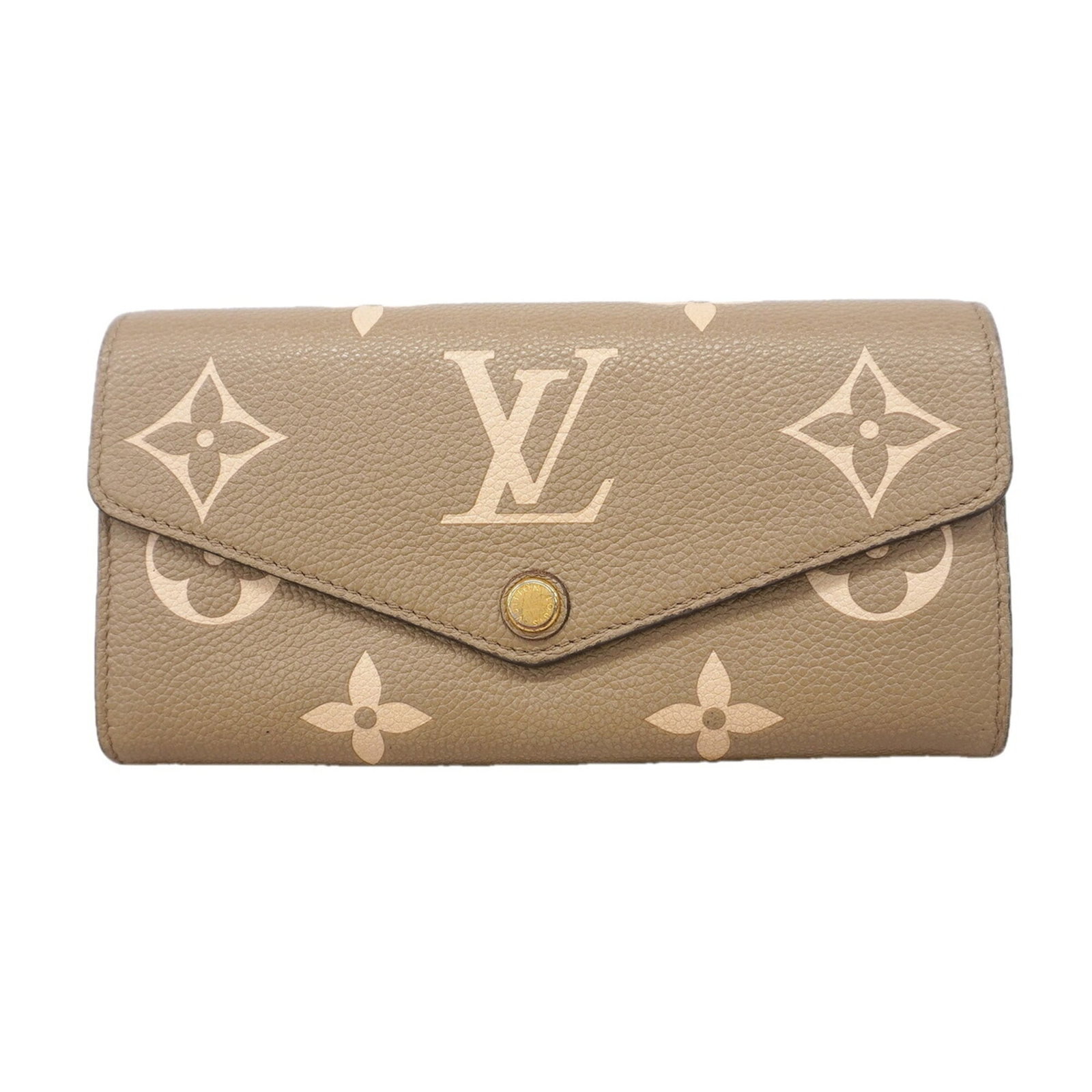 Long Wallet Louis Vuitton Bi Fold: Long Wallet Louis Vuitton Bi Fold The Louis Vuitton Bi Fold Long Wallet boasts a classic design with a cream and Tourterelle color combination, perfectly balanced by its sleek dimensions of 10cm x