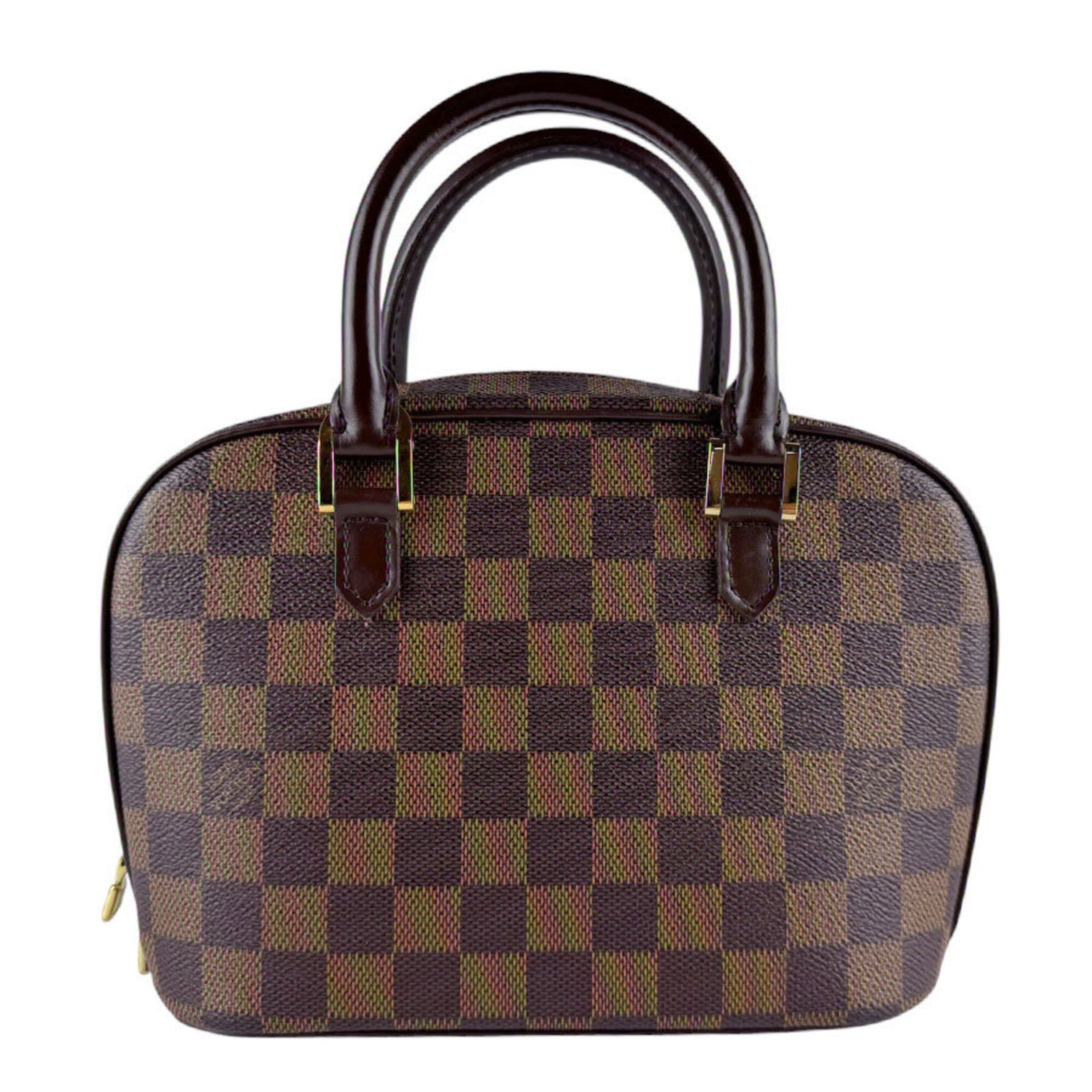 Damier Canvas Handbag Louis Vuitton: Damier Canvas Handbag Louis Vuitton Damier Canvas Handbag Louis Vuitton is made from Damier Canvas, Ebene, with a size of 16cm x 21cm x 9cm. This handbag features the iconic Louis Vuitton design, with