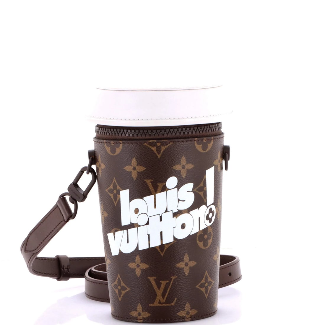 Louis Vuitton Coffee Cup Pouch Everyday Signature Convertible: Louis Vuitton Coffee Cup Pouch Everyday Signature Convertible The Louis Vuitton Coffee Cup Pouch Everyday Signature Convertible is a stylish and versatile accessory, featuring a classic brown canvas
