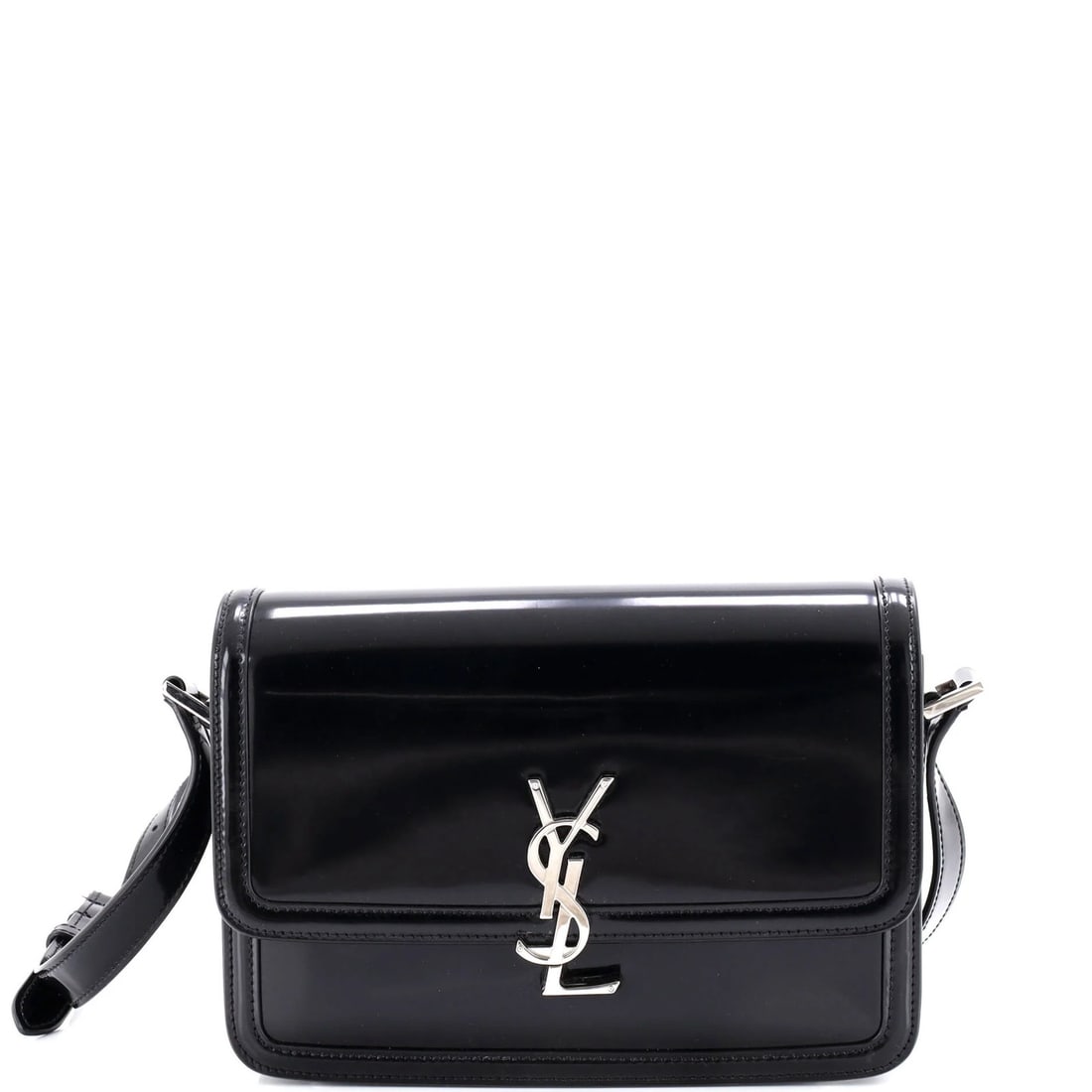 Patent Medium Saint Laurent Solferino Bag: Patent Medium Saint Laurent Solferino Bag Patent Medium Saint Laurent Solferino Bag - A sleek and sophisticated shoulder bag with a striking patent leather exterior, featuring a classic design that