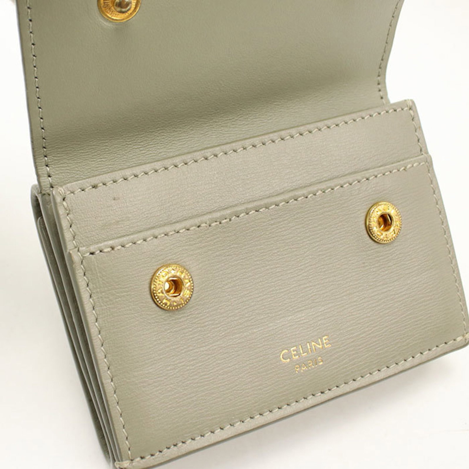 Celine Leather Wallet Fold - 5