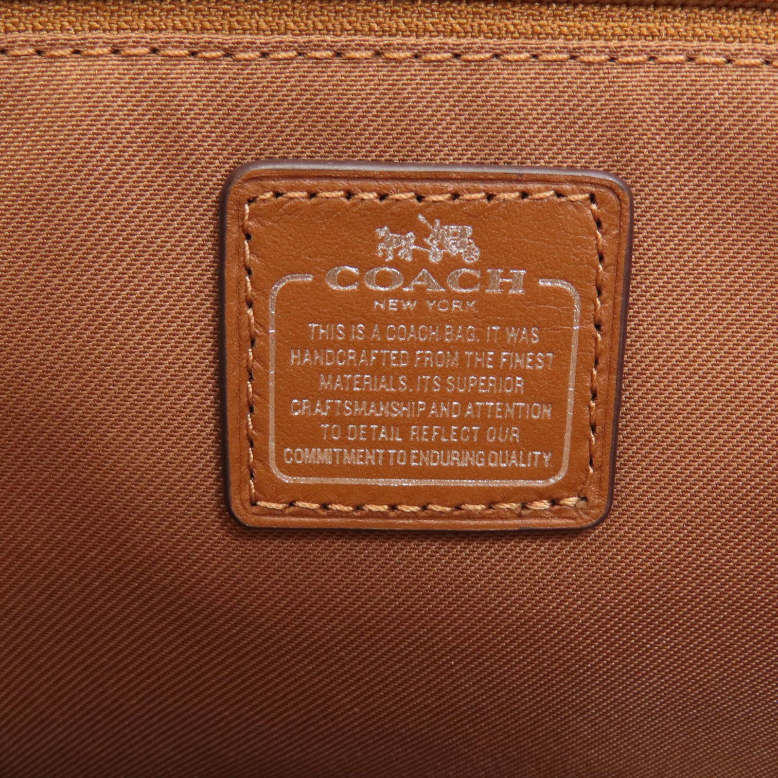 Handbag Leather Coach - 6