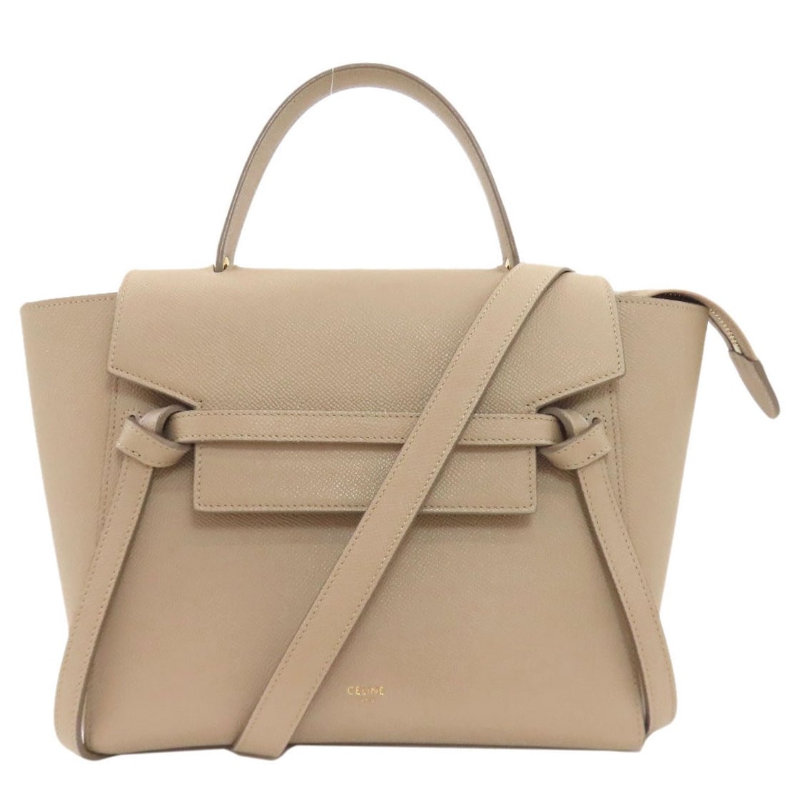 Calf Micro Belt Bag Handbag 2Way: Calf Micro Belt Bag Handbag 2Way Calf Micro Belt Bag Handbag 2Way is a stylish brown handbag made from high-quality calf material. Its 2Way design adds a touch of sophistication, making it a versatile