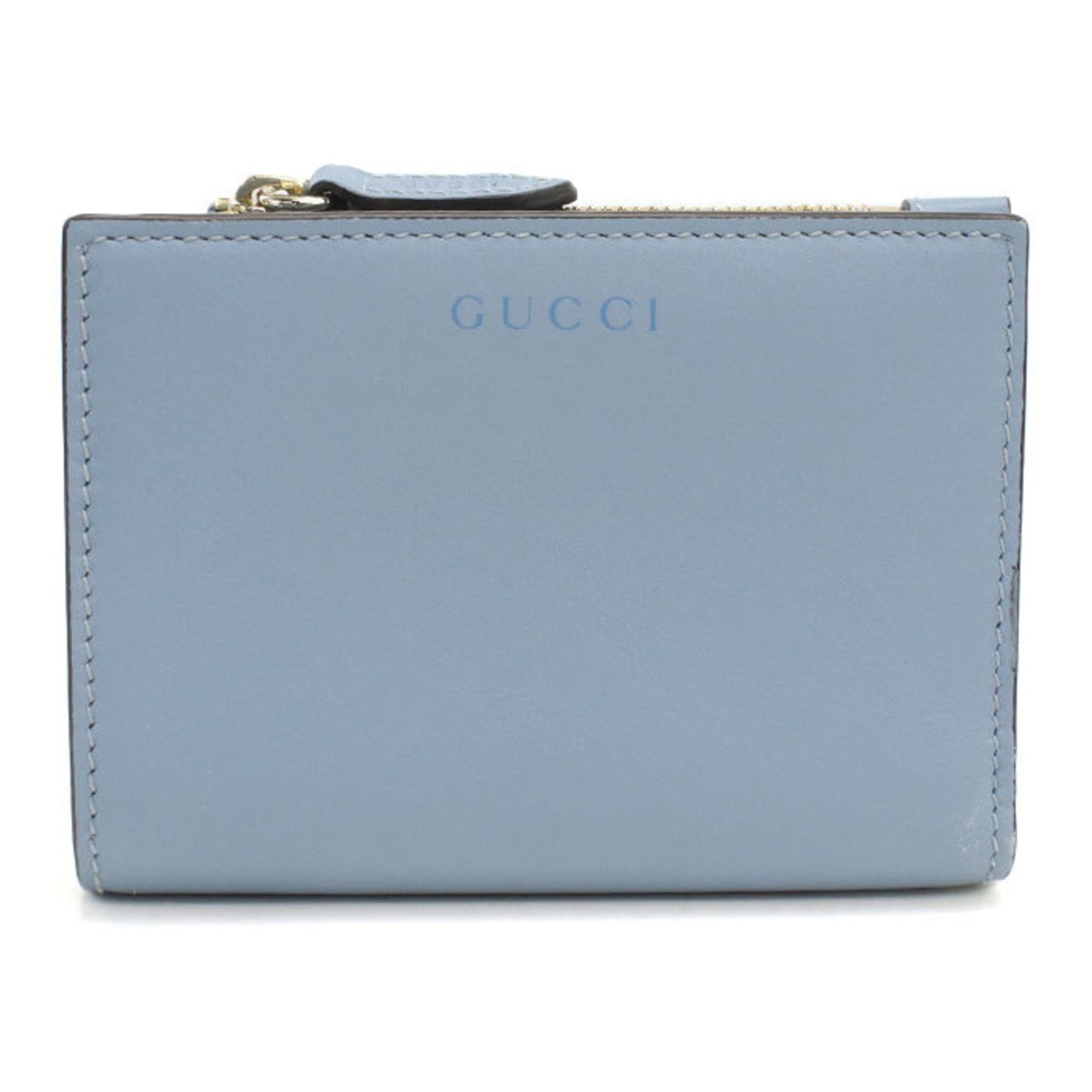 Gucci Wallet (Bi-Fold) Leather: Gucci Wallet (Bi-Fold) Leather The Gucci Wallet (Bi-Fold) Leather is a stylish and functional accessory, featuring a classic bi-fold design with a signature blue hue. Made from high-quality leather,