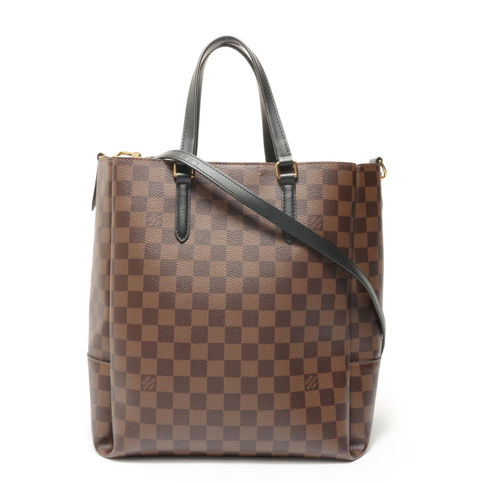 Tote Bag Louis Vuitton: Tote Bag Louis Vuitton Brown, Damier Canvas, Ebene Louis Vuitton tote bag with classic 30cm x 34cm x 16cm dimensions, featuring the iconic brand's signature style. Made from high-quality materials,