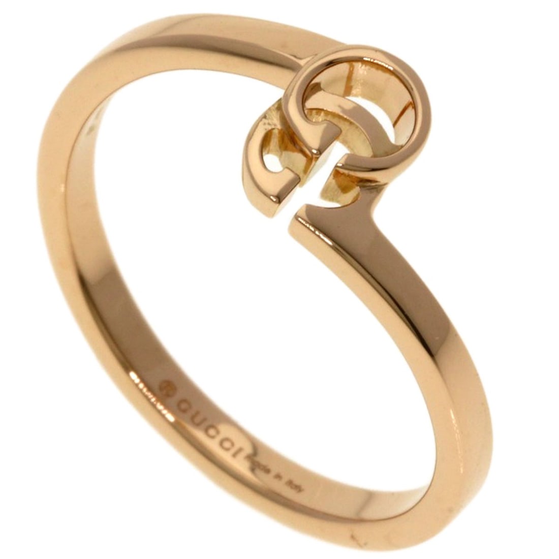 Gucci Gg Running #10 Ring K18 Pink Gold: Gucci Gg Running #10 Ring K18 Pink Gold K18 Pink Gold is a hallmark of luxury. This 18K Pink Gold ring from GUCCI boasts a sleek design with an open ring closure, making it a stylish addition to any