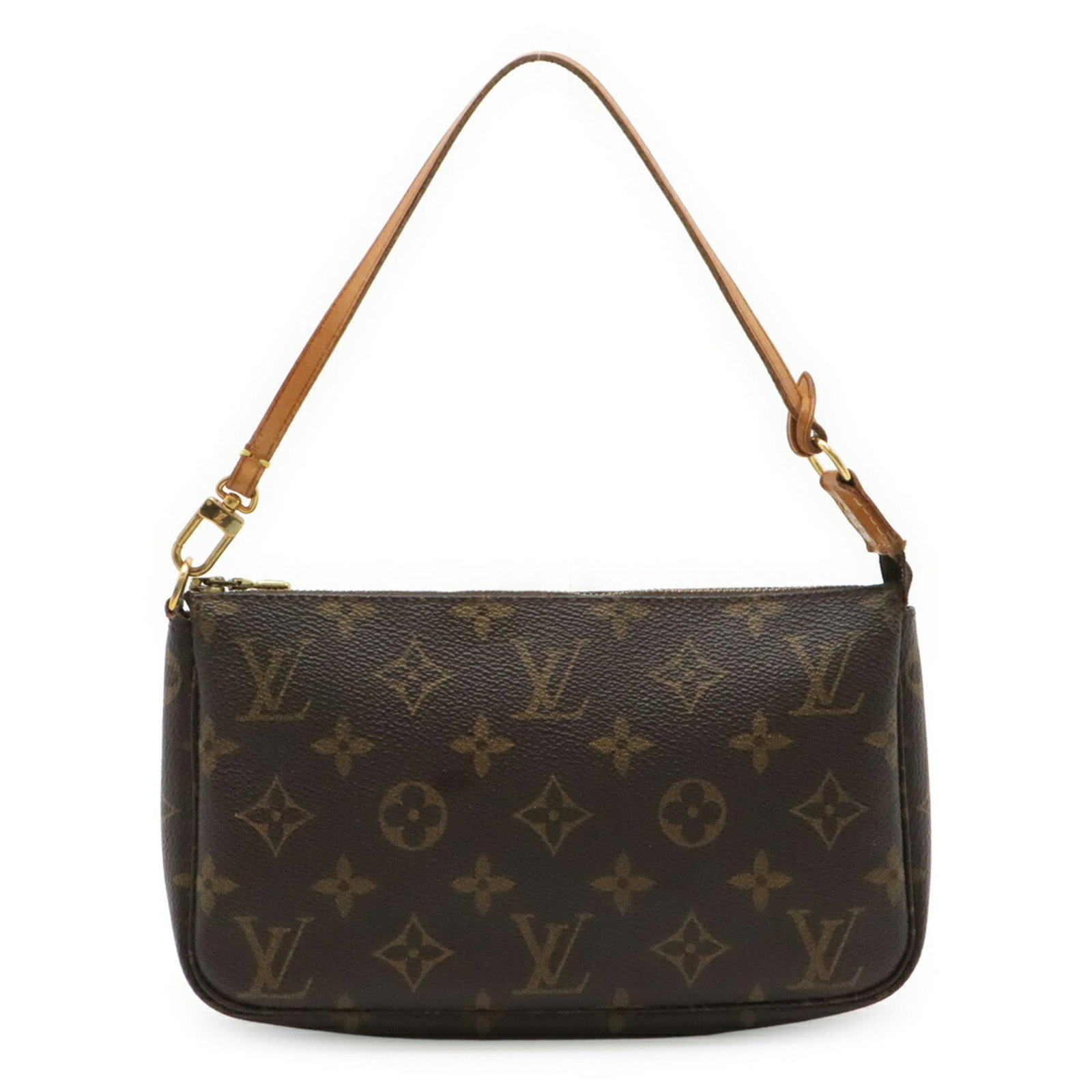 Monogram Canvas Louis Vuitton Pouch Handbag: Monogram Canvas Louis Vuitton Pouch Handbag Monogram Canvas Louis Vuitton Pouch Handbag is made of high-quality monogram canvas in brown. It measures 13cm x 21cm x 4cm and features the iconic Louis
