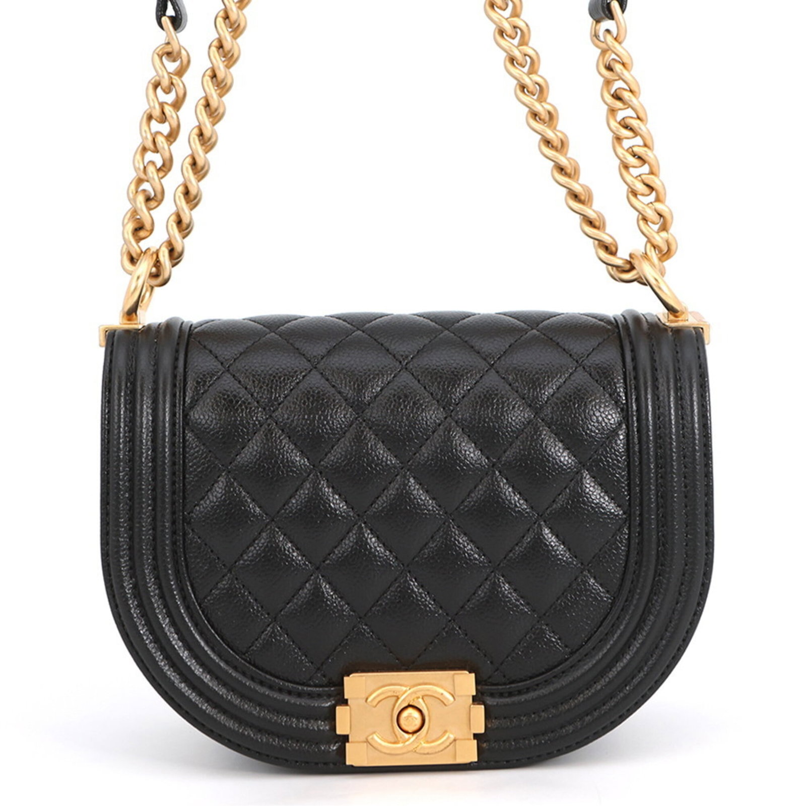 Calfskin Grained Shoulder Bag Handbag: Calfskin Grained Shoulder Bag Handbag Calfskin Grained Shoulder Bag Handbag from Chanel features a sleek and sophisticated design, crafted from high-quality grained calfskin. Measuring 13cm x 18cm x