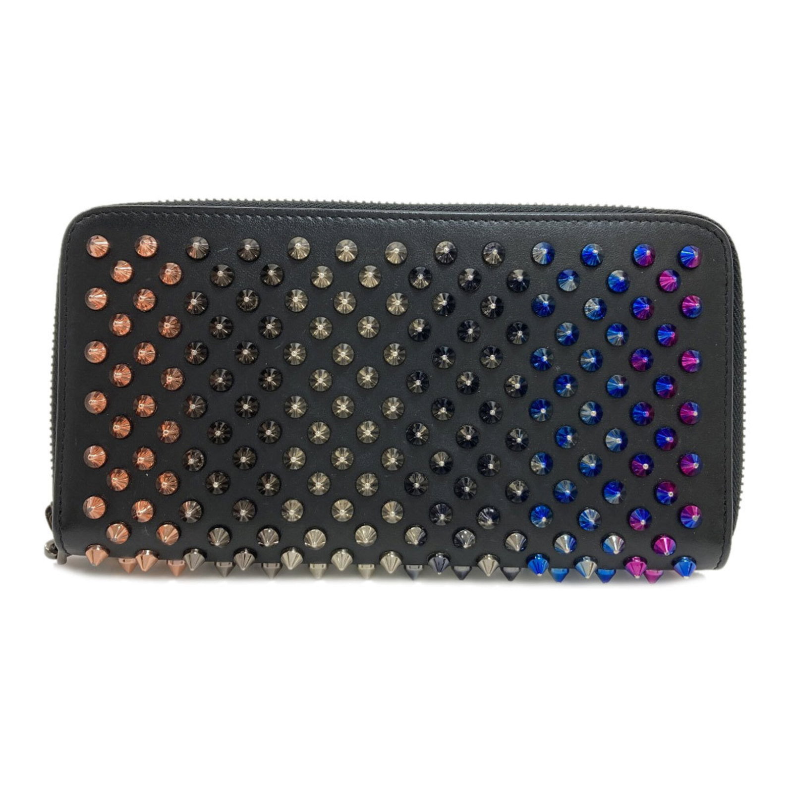Long Wallet Leather Christian Louboutin Bi Fold: Long Wallet Leather Christian Louboutin Bi Fold Item Specifics: Brand: Christian Louboutin Type: Long wallet (bi-fold) Gender: Women Material: Leather Color: Black Size (HxWxD): 10cm x 19cm x 2cm /