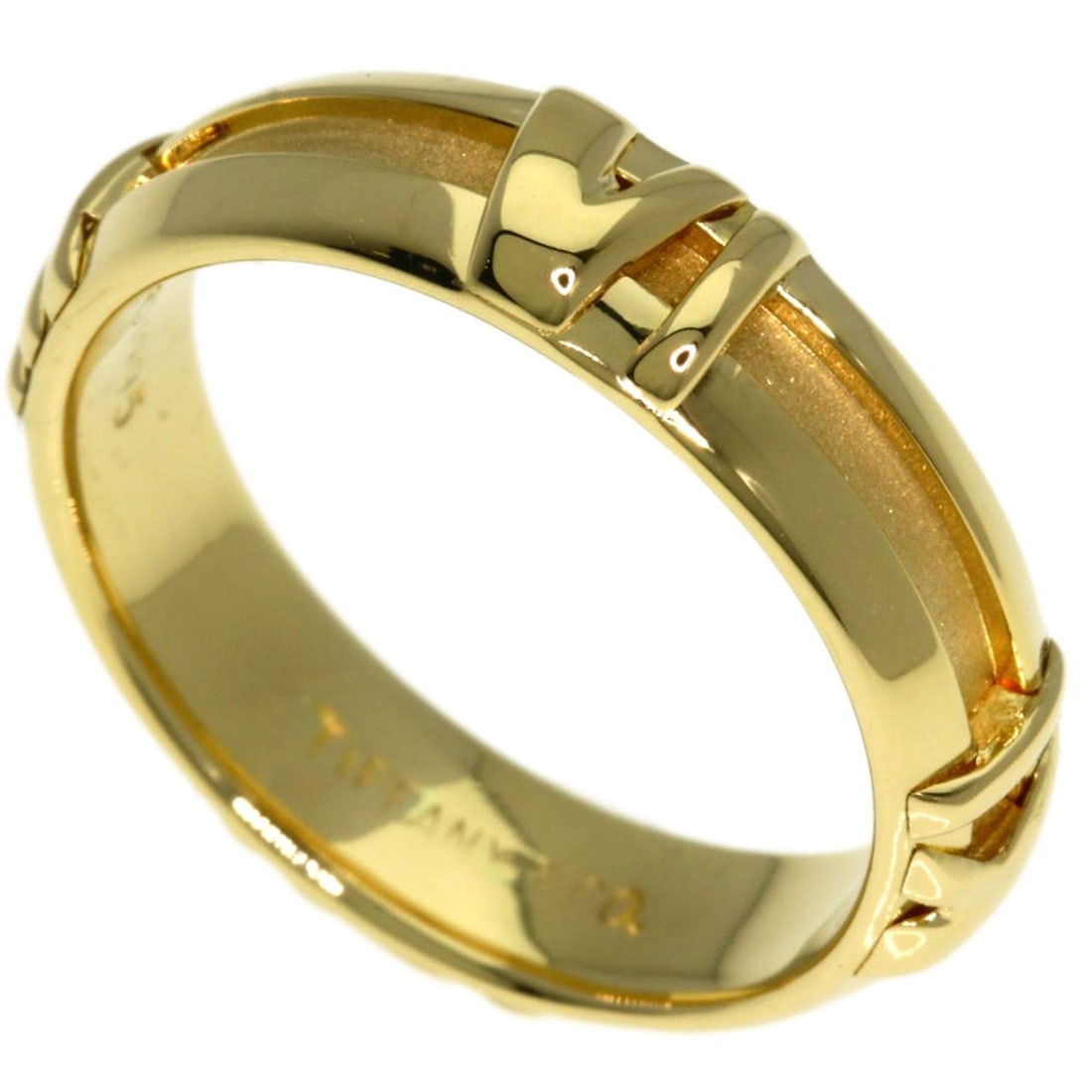 Atlas Ring Tiffany&Co. K18 Yellow Gold: Atlas Ring Tiffany&Co. K18 Yellow Gold K18 Yellow Gold Atlas Ring from Tiffany&Co. - A stunning gold ring featuring the iconic Atlas design, crafted from high-quality K18 yellow gold. This 4.25 US rin