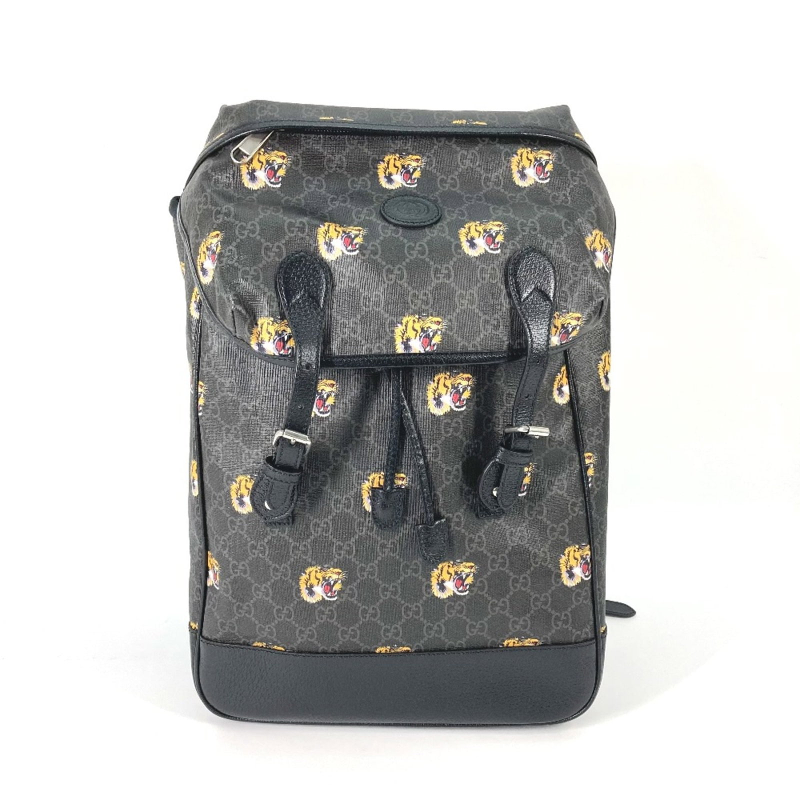 Gucci Backpack: Gucci Backpack Black Gucci Backpack with classic design. Measuring 28cm x 42cm x 17.5cm, this stylish backpack features a sleek black color and durable construction. Item Specifics: Brand: Gucci