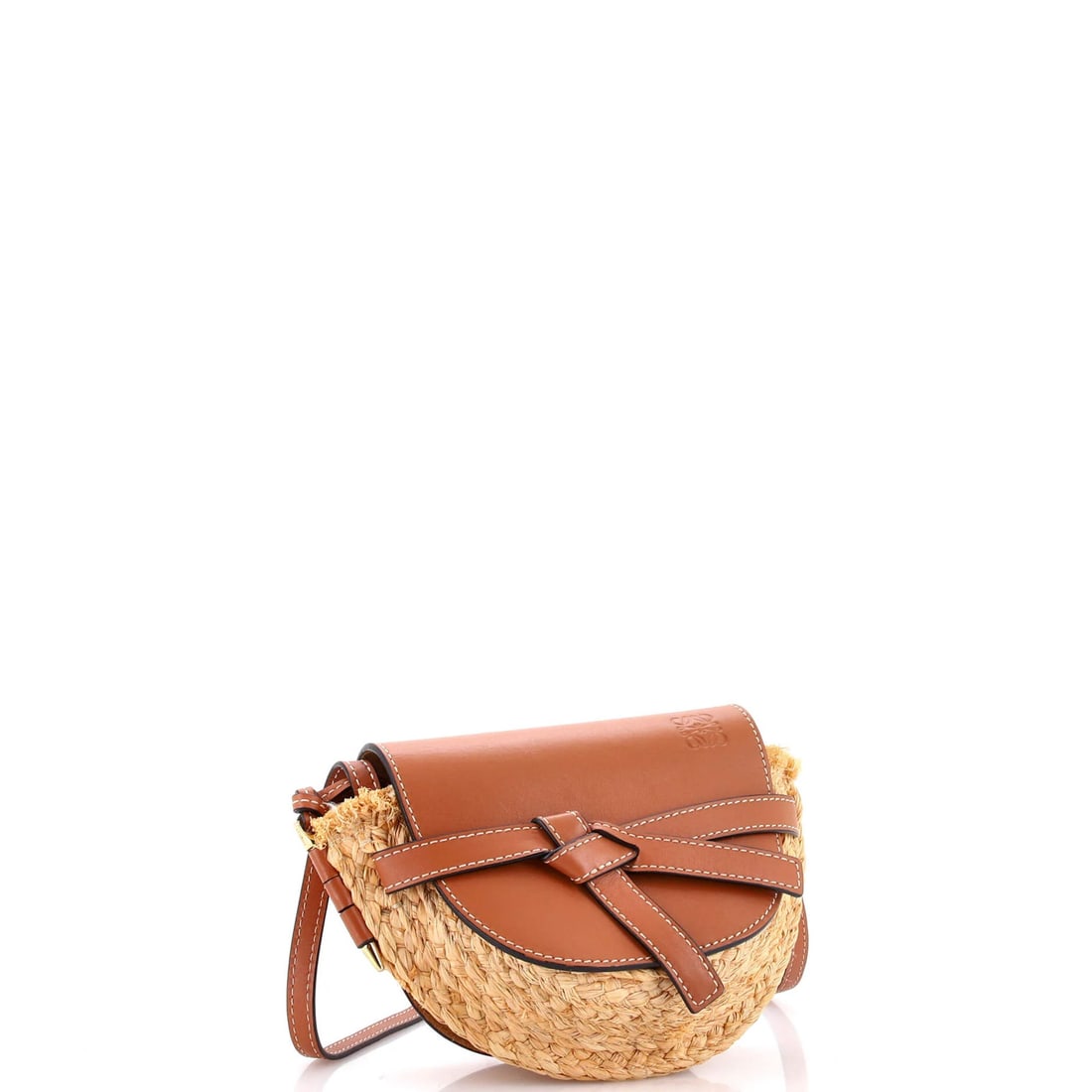 Gate Leather Shoulder Leather Mini Raffia - 2