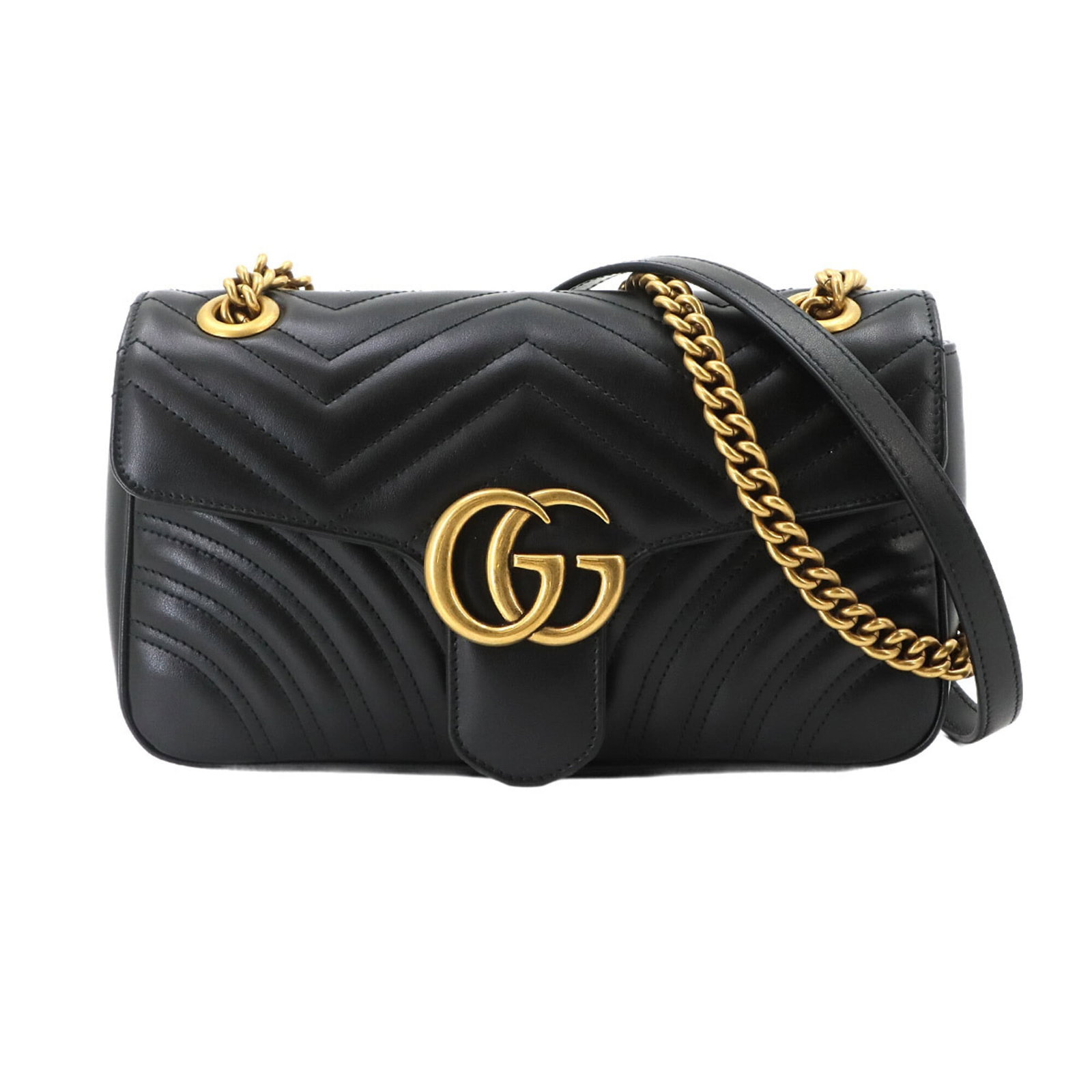 Shoulder Bag Leather Handbag Gucci: Shoulder Bag Leather Handbag Gucci Black leather shoulder bag from Gucci, featuring a zipper pocket for added convenience. Measuring 15cm x 25.5cm x 7cm, this stylish accessory is made from high-quali