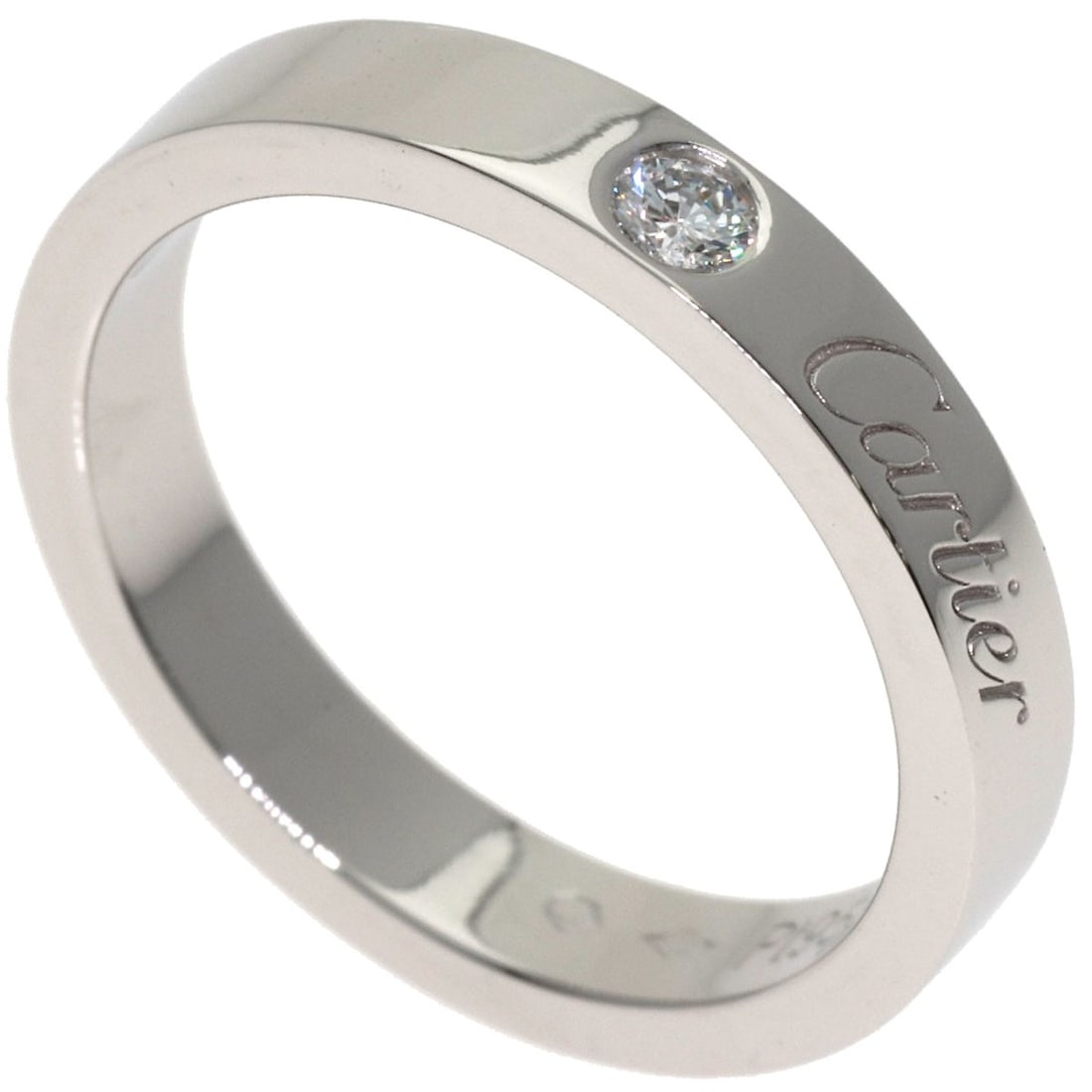Cartier C De Cartier 1P Diamond 47 Ring Platinum Pt950: Cartier C De Cartier 1P Diamond 47 Ring Platinum Pt950 Cartier C De Cartier 1P Diamond 47 Ring Platinum Pt950 is a stunning silver-plated ring featuring a 47-carat diamond. The platinum band bears a
