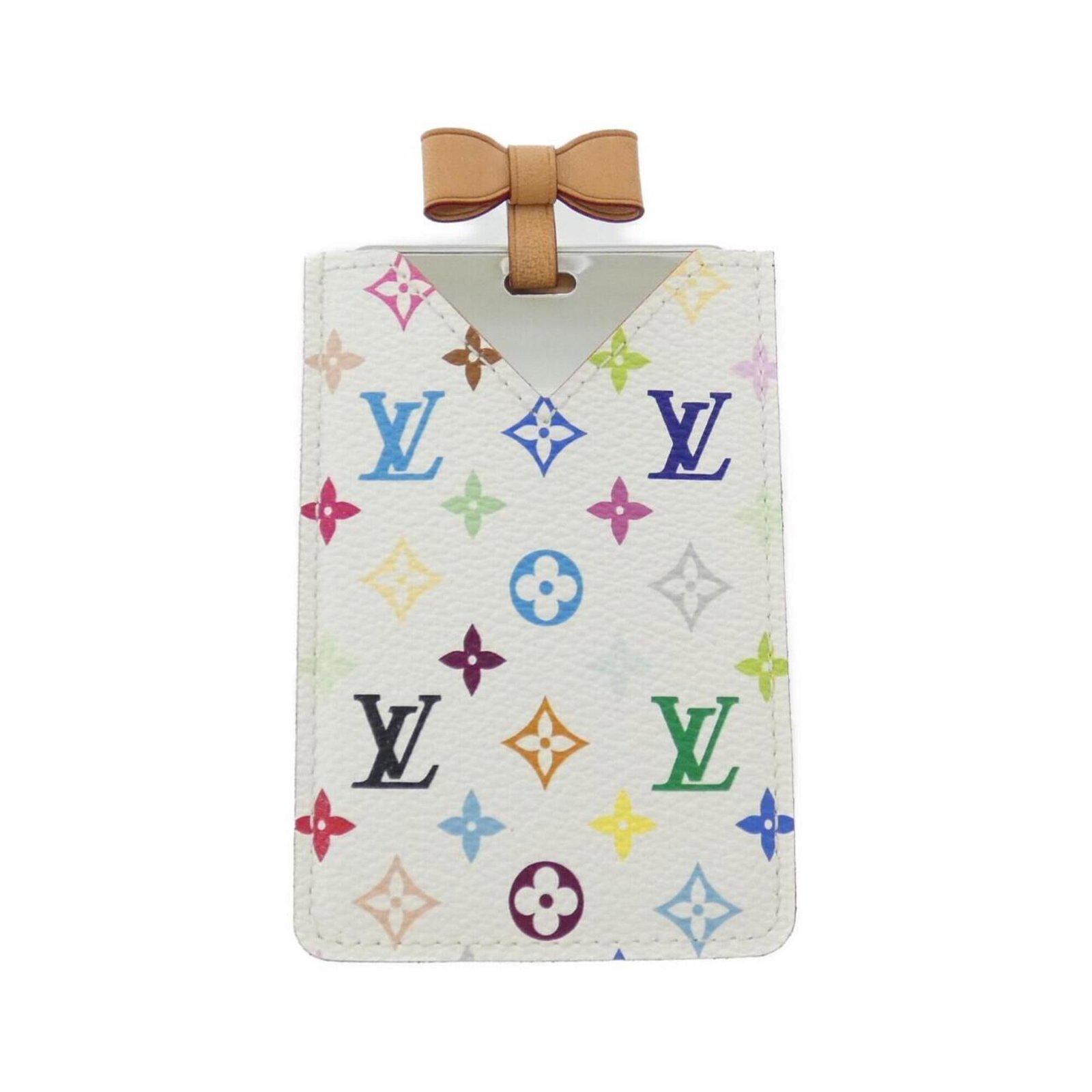 Canvas Mirror Louis Vuitton Compact: Canvas Mirror Louis Vuitton Compact Canvas Mirror Louis Vuitton Compact features a gold and white canvas design, making it a stylish accessory. The compact mirror measures 12cm x 6.5cm and is made of