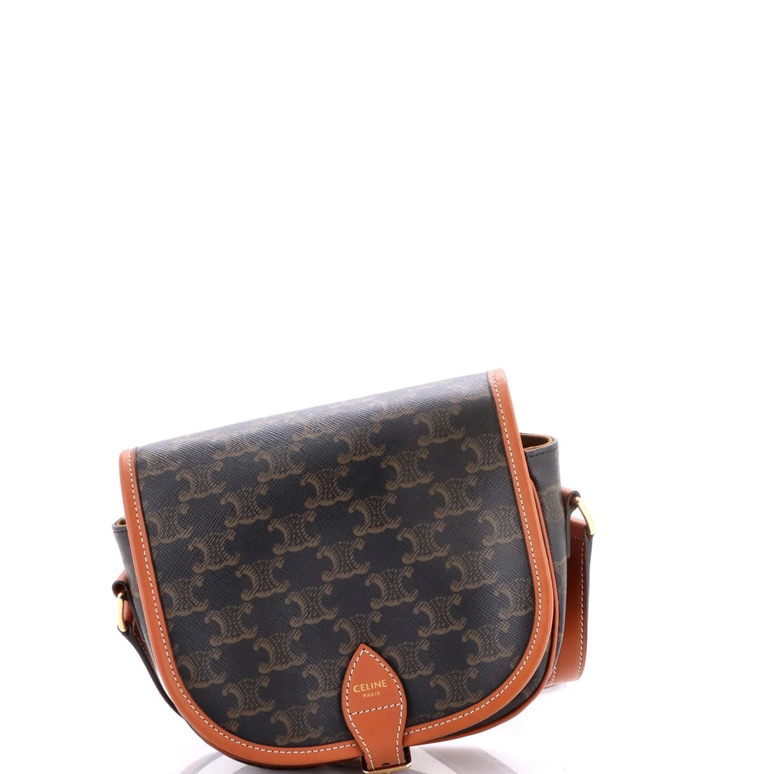 Calfskin Bag Smooth Medium Tabou: Calfskin Bag Smooth Medium Tabou Smooth, neutral-colored calfskin exterior and interior of the Celine Tabou bag, crafted in medium size with 17.5-19.5" adjustable straps. The bag features a cross body