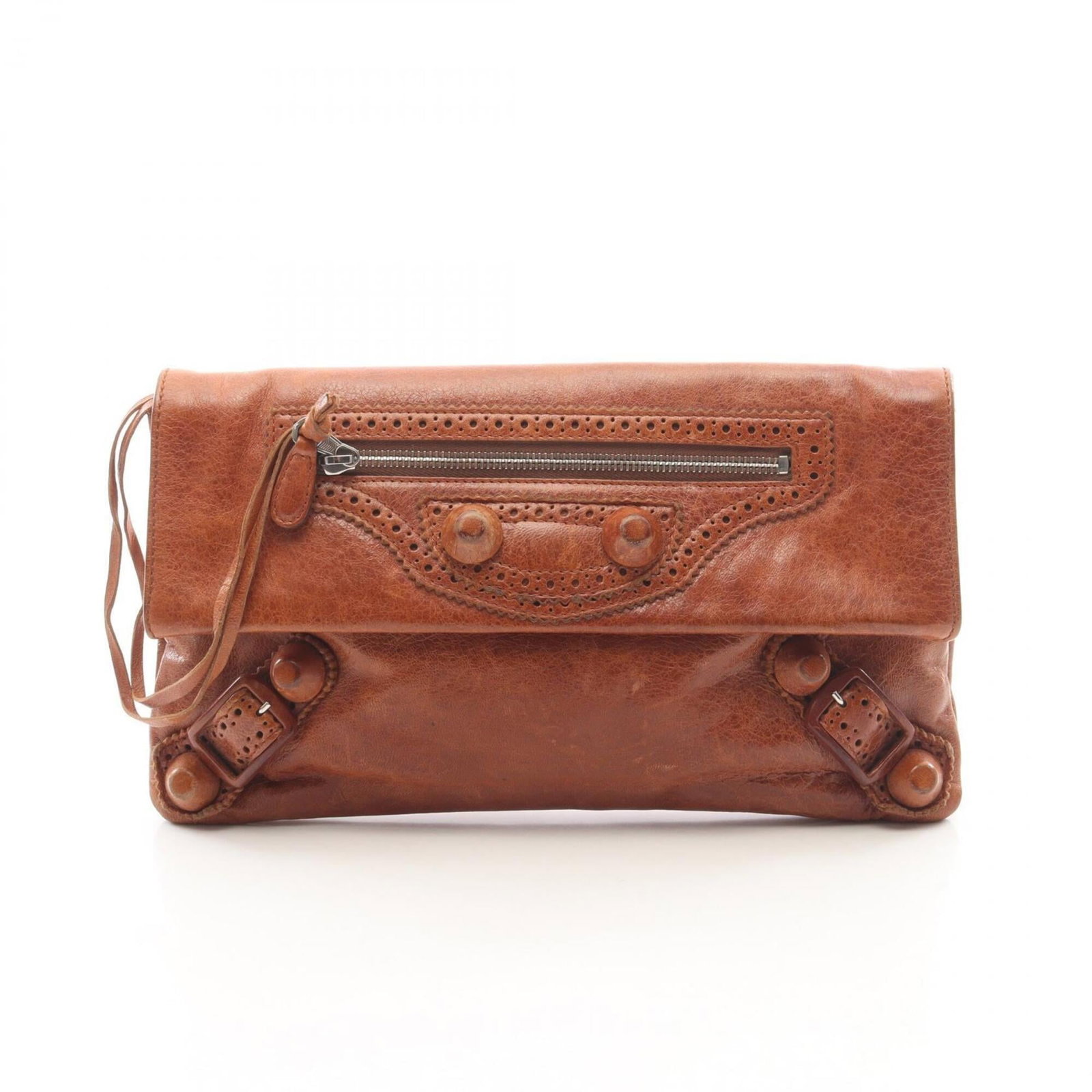 Balenciaga Clutch Bag Handbag Leather: Balenciaga Clutch Bag Handbag Leather Balenciaga Clutch Bag Handbag Leather Brown. This brown leather clutch bag features a size of 18cm x 30cm x 1.5cm and is made from high-quality leather. The