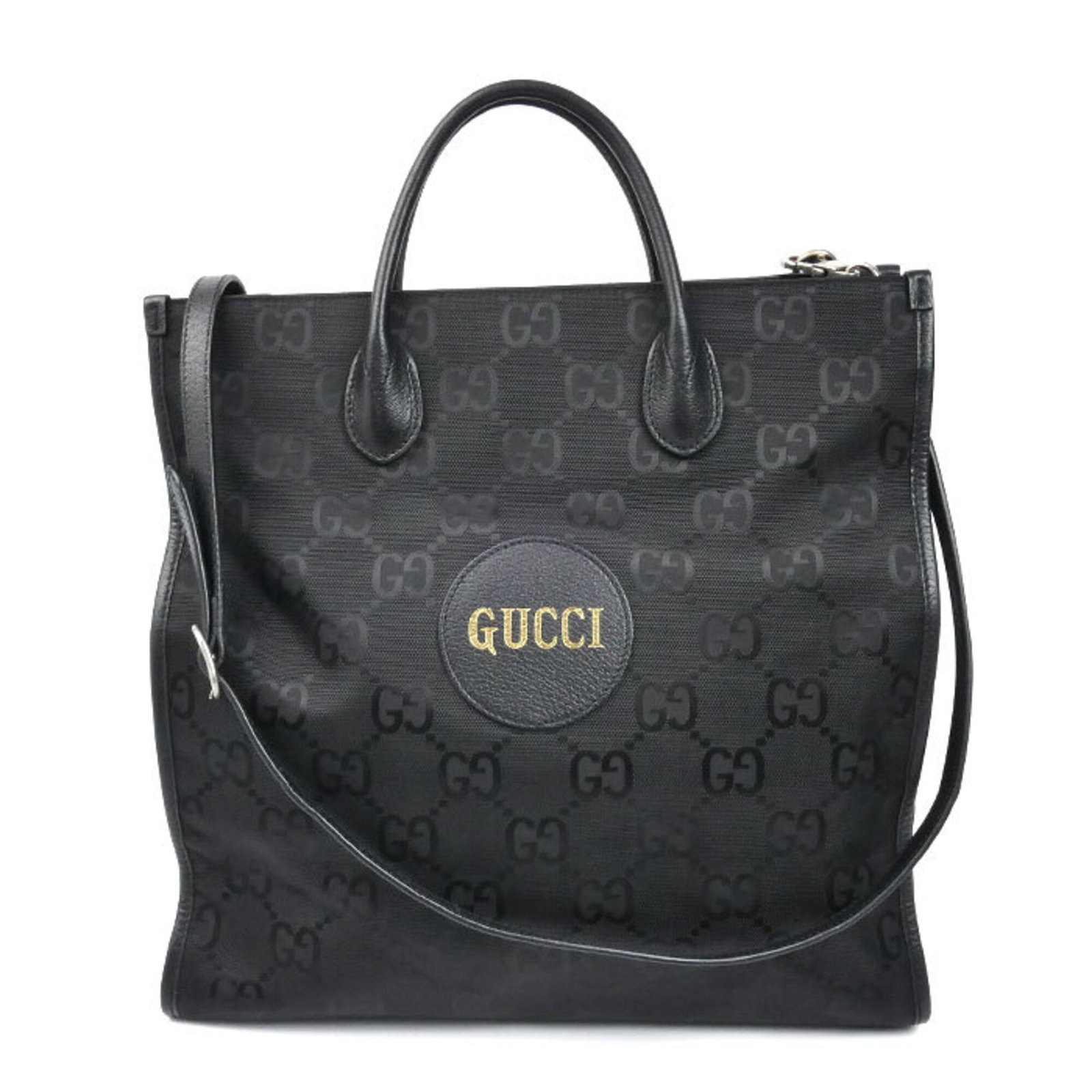 Nylon Leather Bag Shoulder Gucci: Nylon Leather Bag Shoulder Gucci Nylon Leather Bag Shoulder Gucci features a unique blend of materials, combining nylon and leather in a stylish design. The bag's black color and silver hardware add