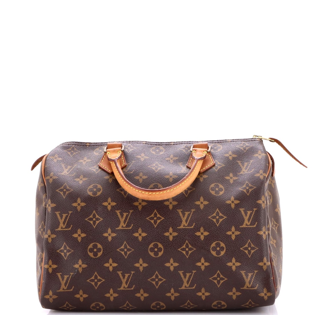 Monogram Canvas Louis Vuitton Speedy Handbag: Monogram Canvas Louis Vuitton Speedy Handbag Brown Monogram Canvas Louis Vuitton Speedy Handbag for sale. This 30cm Speedy handbag features a classic monogram canvas exterior with brown leather