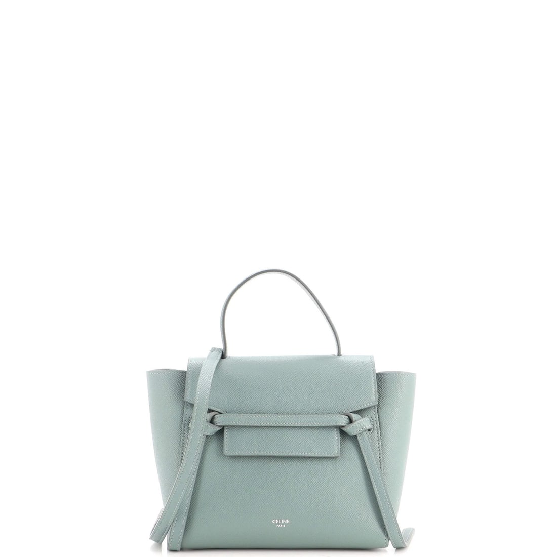 Nano Celine Belt Bag Textured Leather: Nano Celine Belt Bag Textured Leather The Celine Nano Belt Bag Textured Leather features a striking green exterior with a textured leather finish, adding depth and visual interest to its sleek