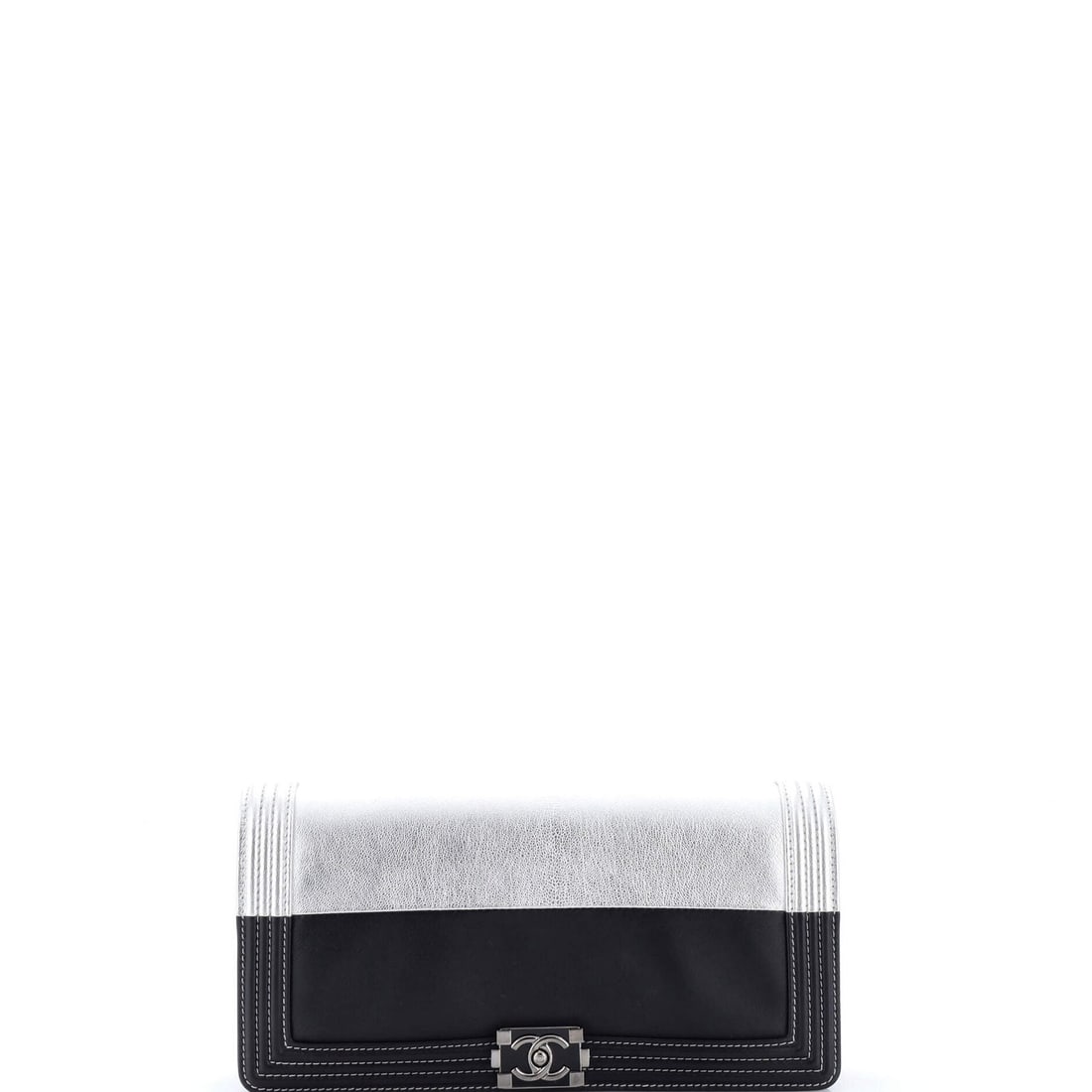 Calfskin Boy Clutch Bicolor Chanel Small (1 of 6)