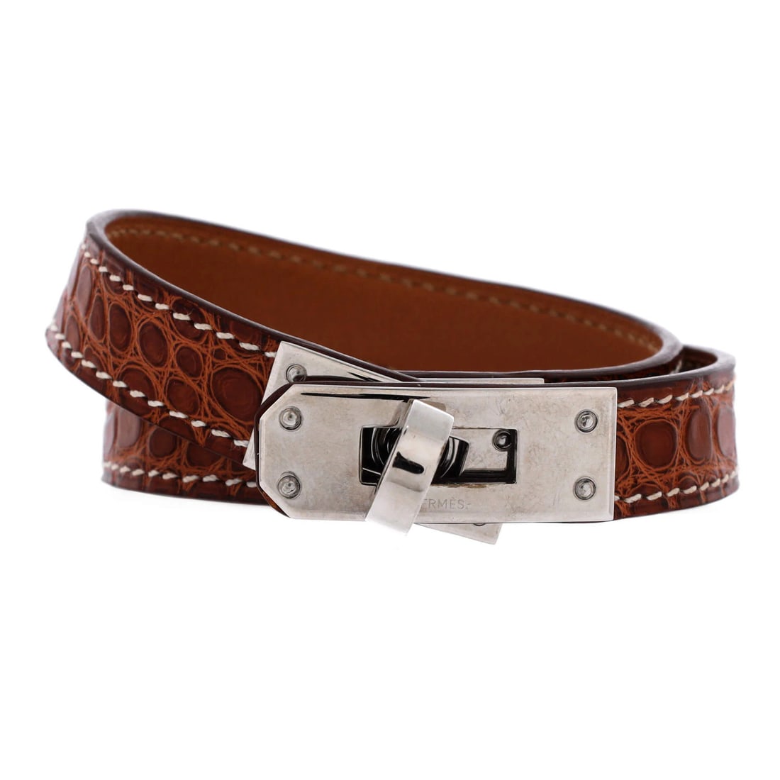 Hermes Kelly Double Tour Bracelet Shiny Alligator (1 of 3)