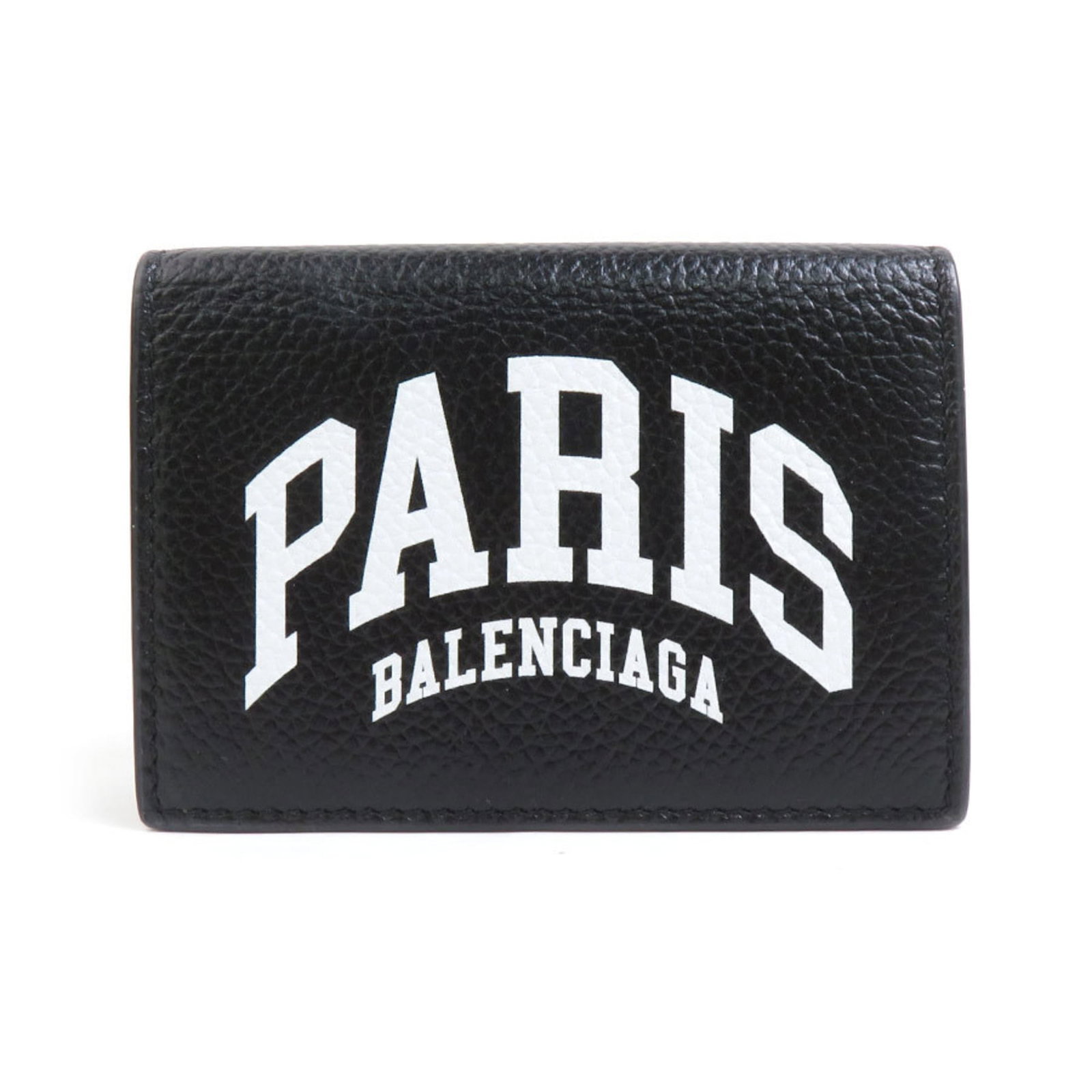 Balenciaga Wallet (Tri-Fold) Leather: Balenciaga Wallet (Tri-Fold) Leather The Balenciaga Wallet is a sleek, tri-fold leather wallet measuring 6.5cm x 9.5cm x 3cm. Made from high-quality leather, this wallet features a classic design
