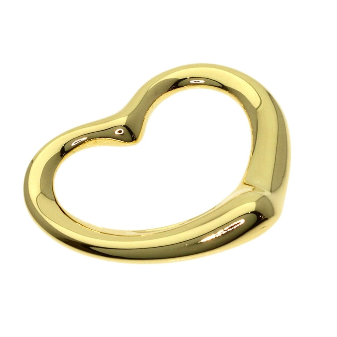 Yellow Gold Pendant K18 Open Heart Tiffany&Co: Yellow Gold Pendant K18 Open Heart Tiffany&Co K18 Yellow Gold Pendant with Open Heart Design, a stunning piece from Tiffany&Co. This pendant showcases a bold open heart design crafted from 18k K18