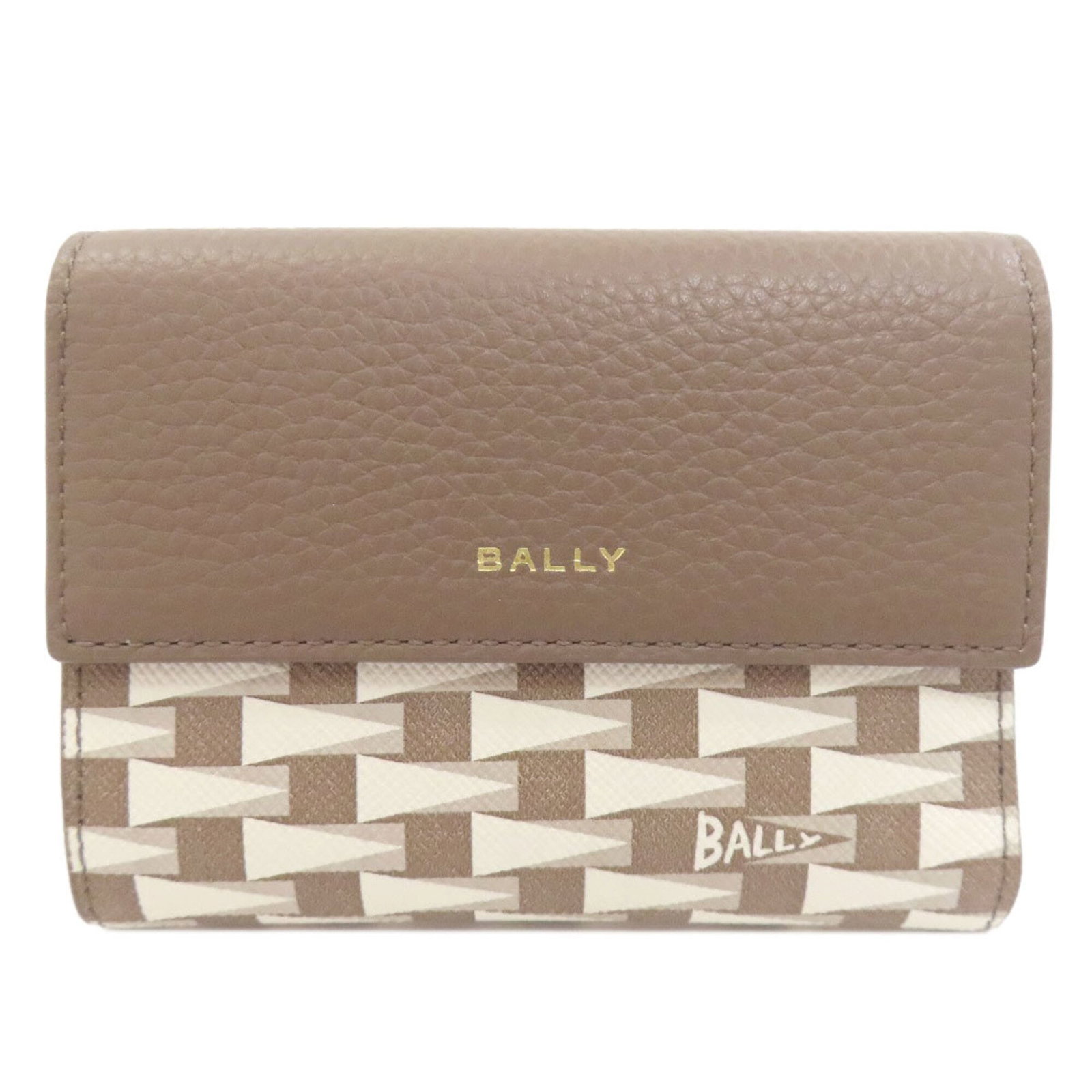 Bi Fold Leather Bally: Bi Fold Leather Bally Bally's bi-fold leather wallet is a sleek and sophisticated accessory, measuring 9cm x 12cm x 9cm. Crafted from high-quality leather, this wallet features a classic design with